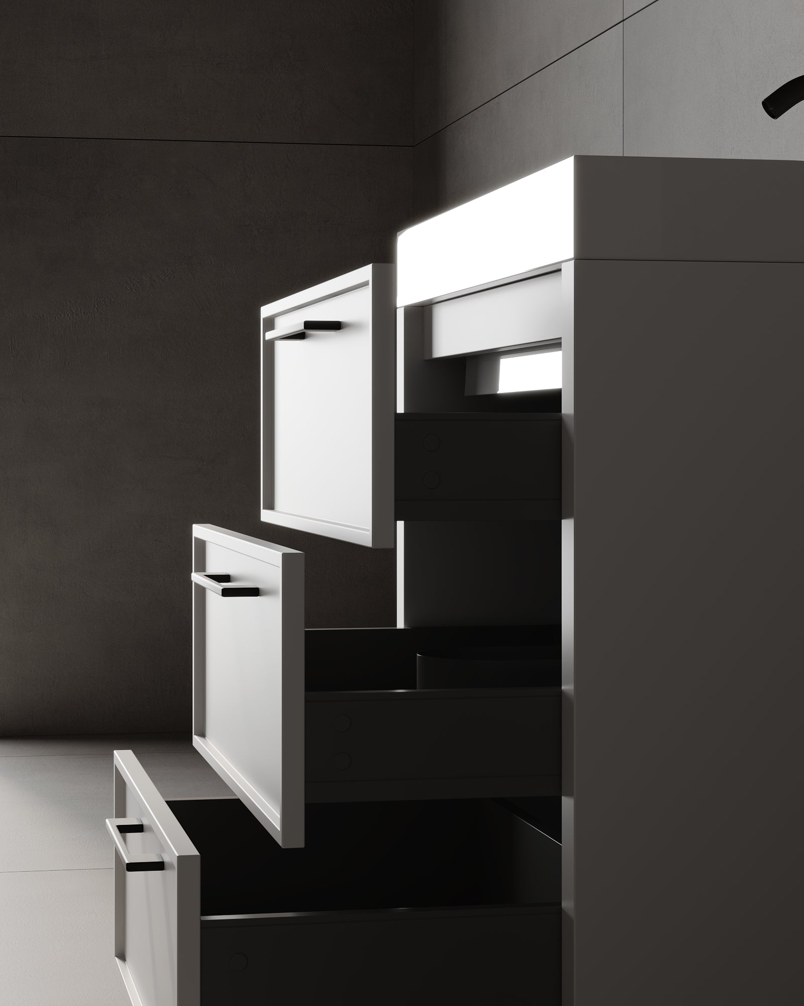 27" Freestanding MDF Vanity With Acrylic Countertop
