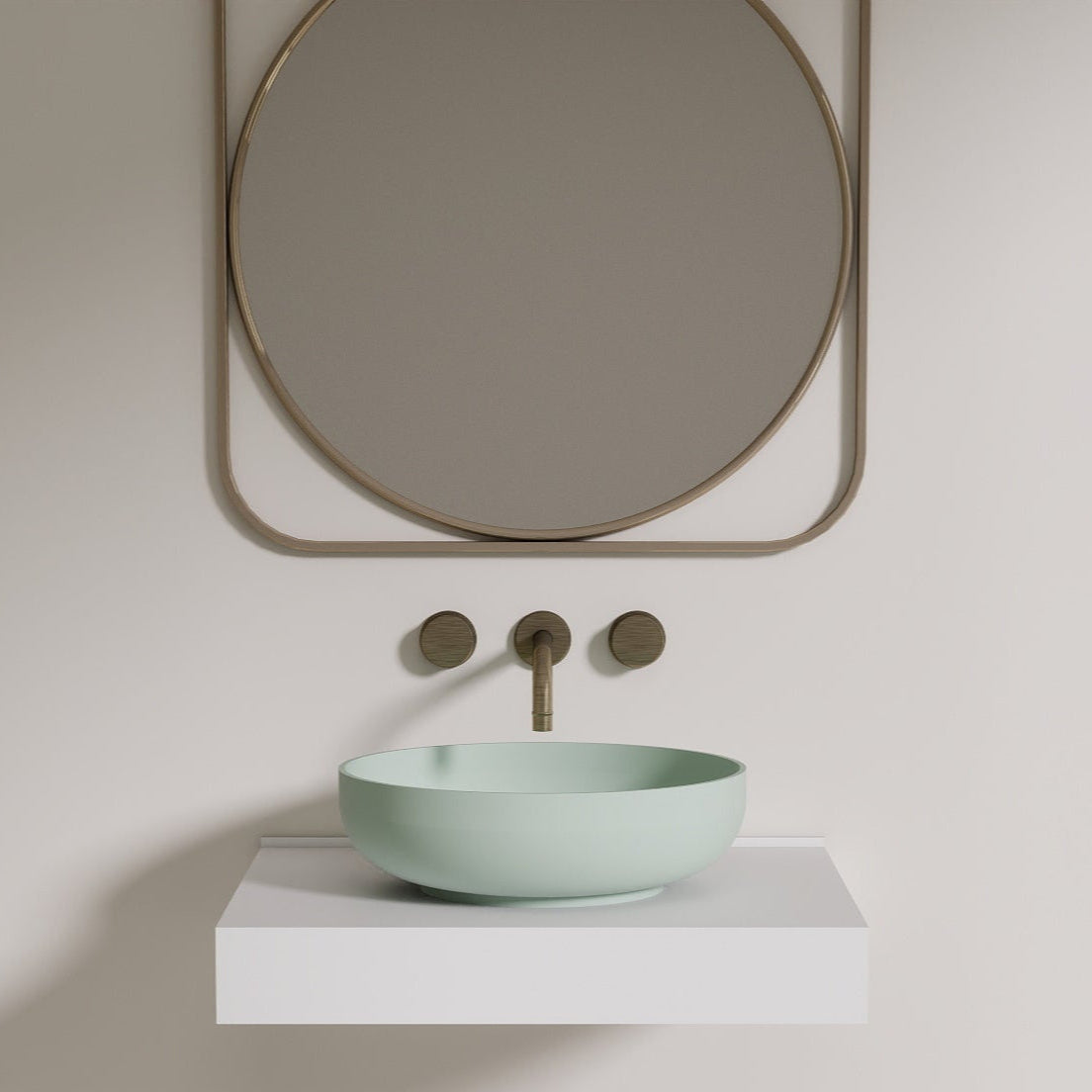 16" Round Bathroom Vessel Sink