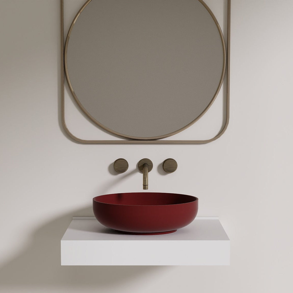 16" Round Bathroom Vessel Sink