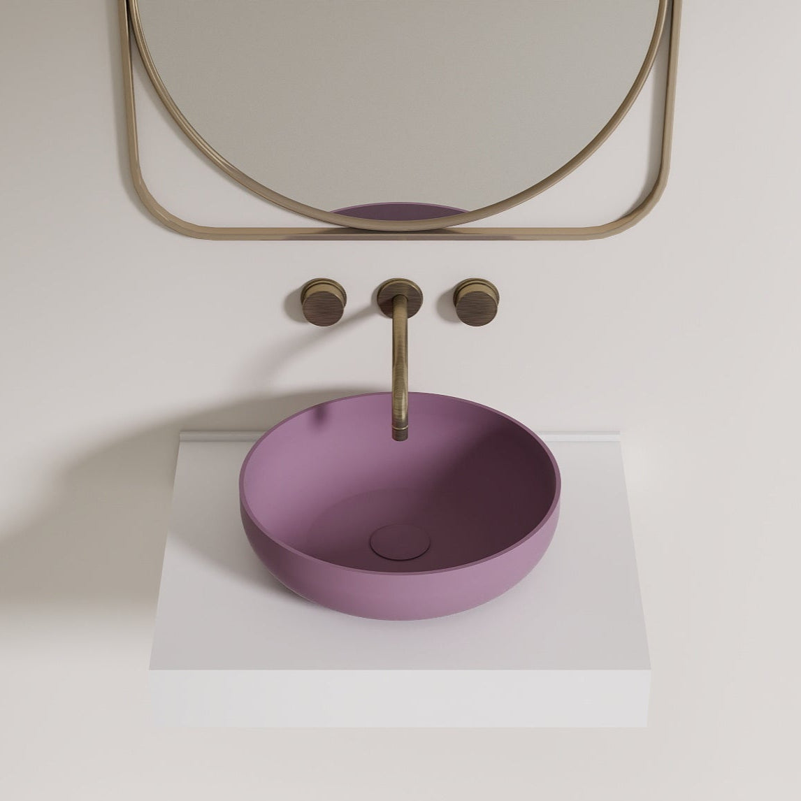 16" Round Bathroom Vessel Sink
