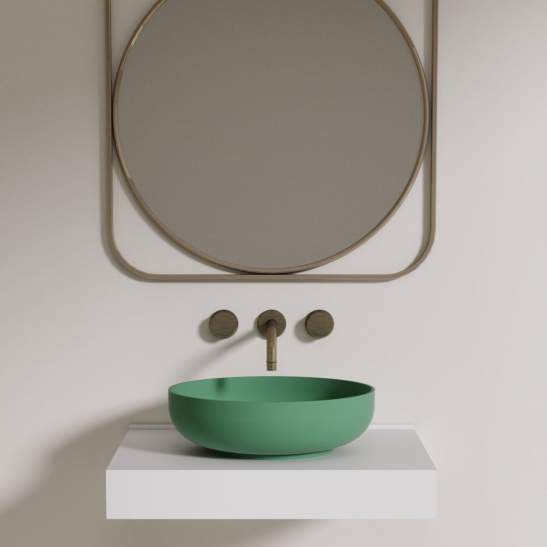 16" Round Bathroom Vessel Sink