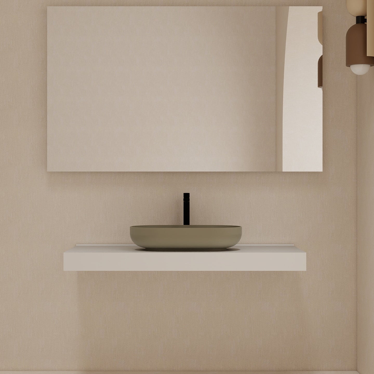 23" Oval Bathroom Vessel Sink