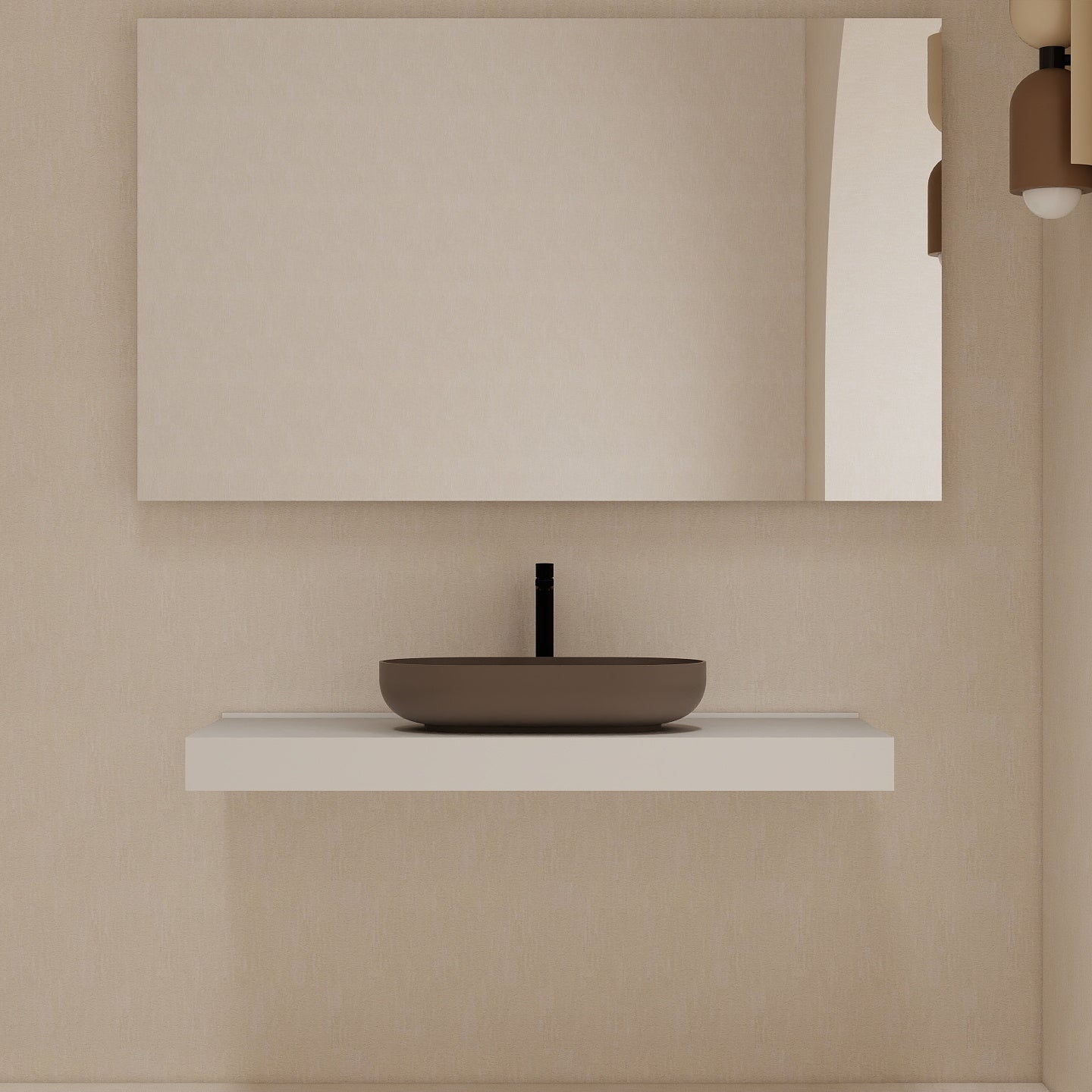 23" Oval Bathroom Vessel Sink