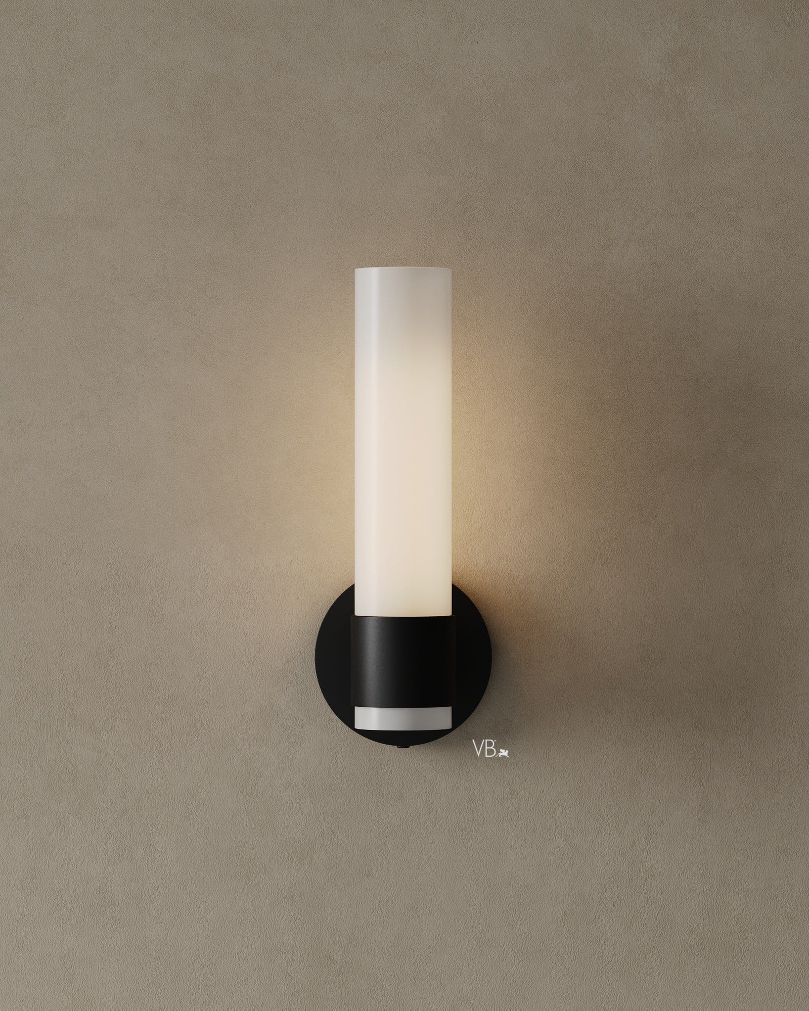 12" Frosted Glass Cylinder Wall Sconce