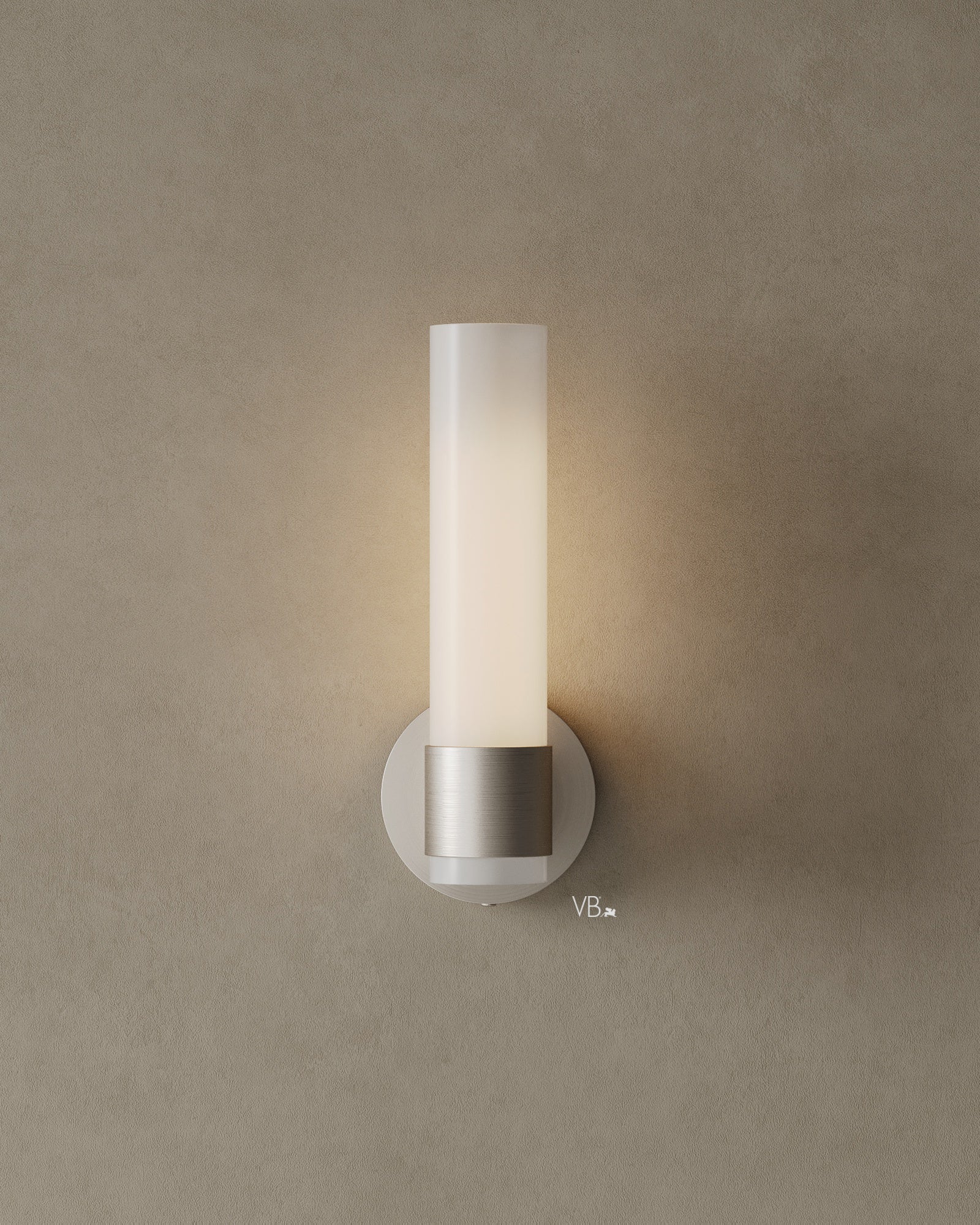 12" Frosted Glass Cylinder Wall Sconce