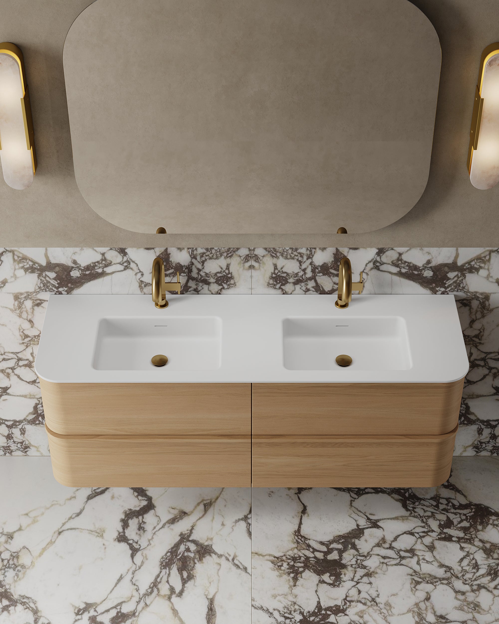 #color_natural oak veneer White I-Stone