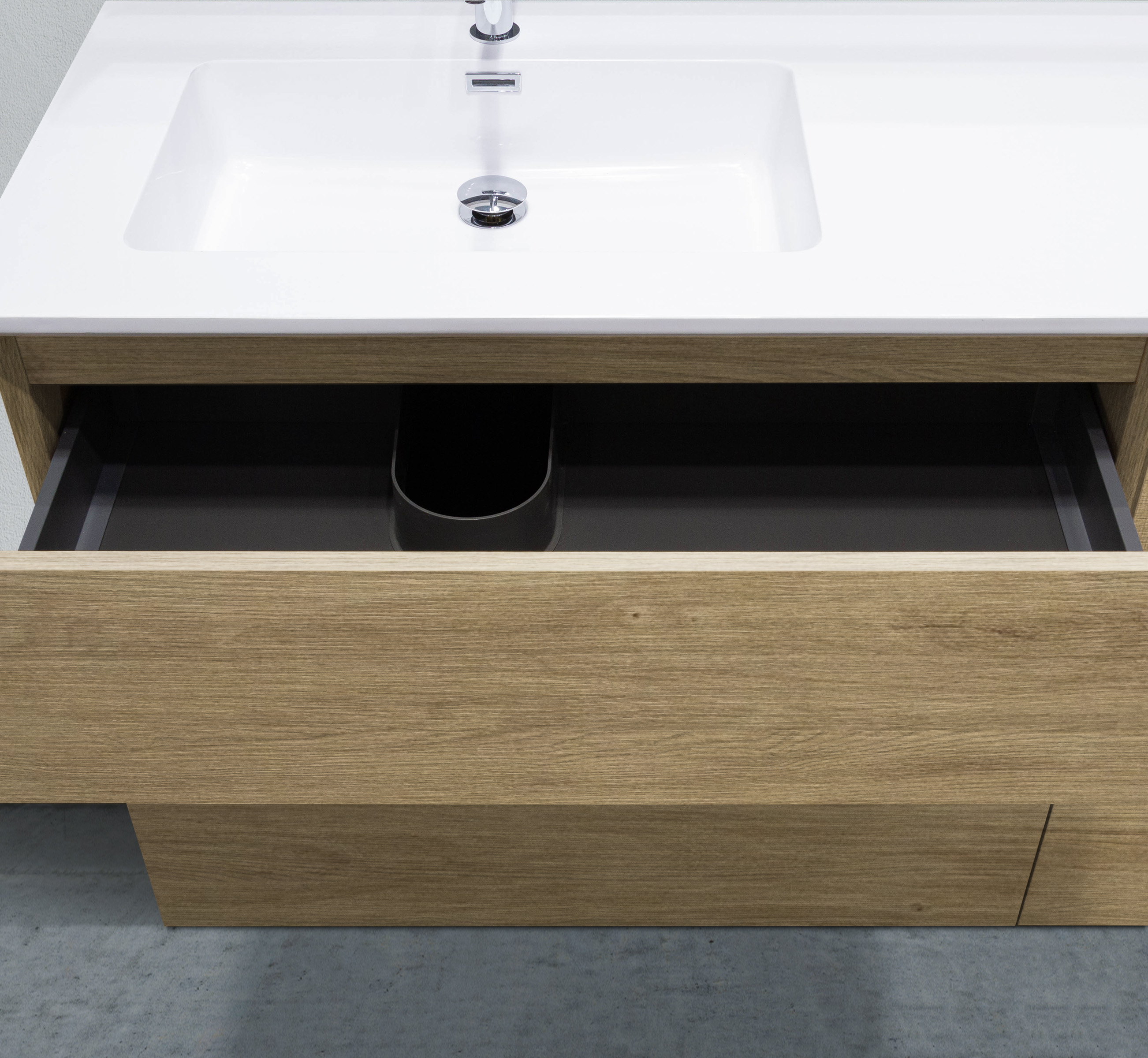 74" Freestanding Modern Vanity with Textured Countertop