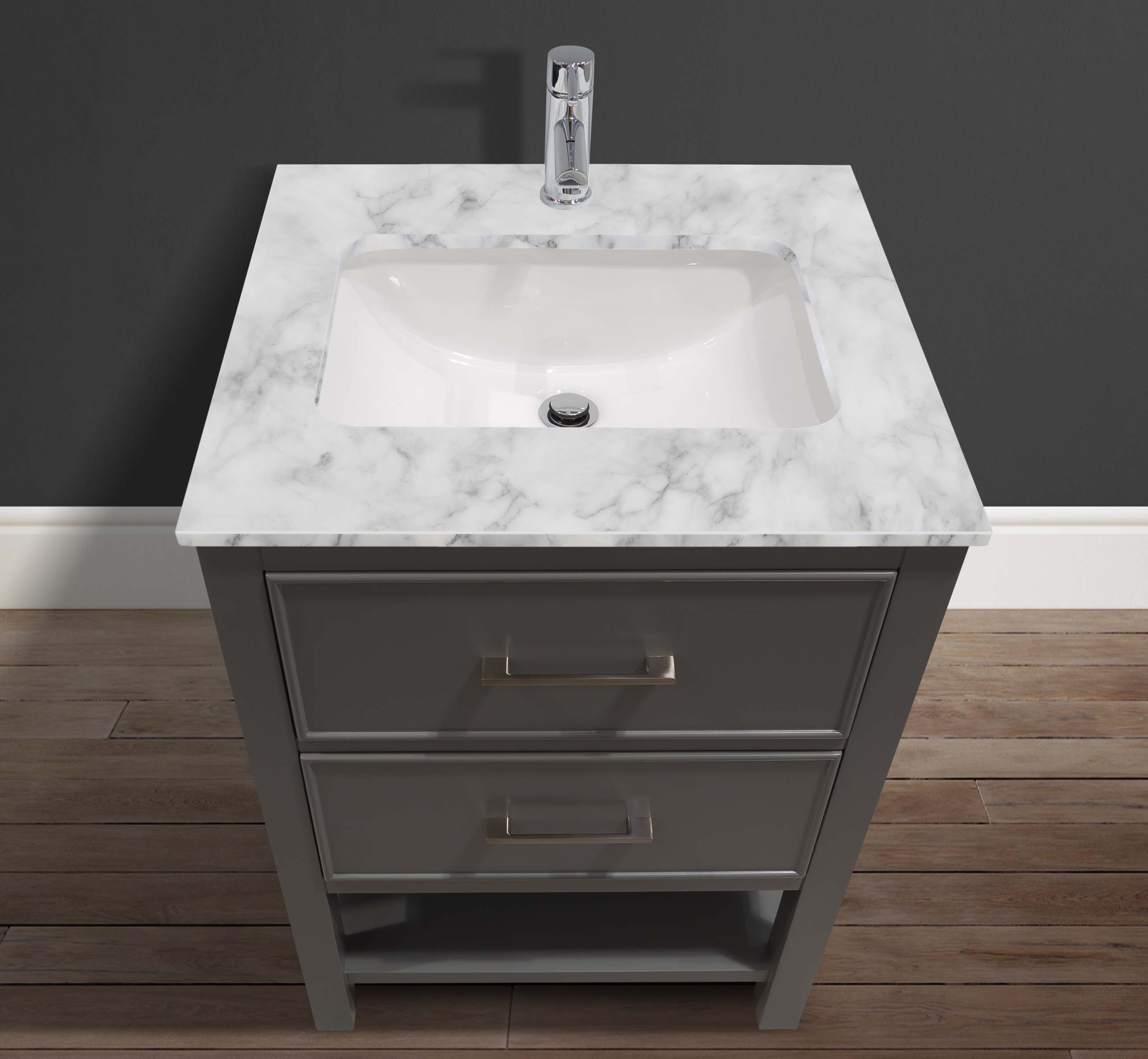 24" Single Sink Bathroom Vanity Without Countertop & Sink