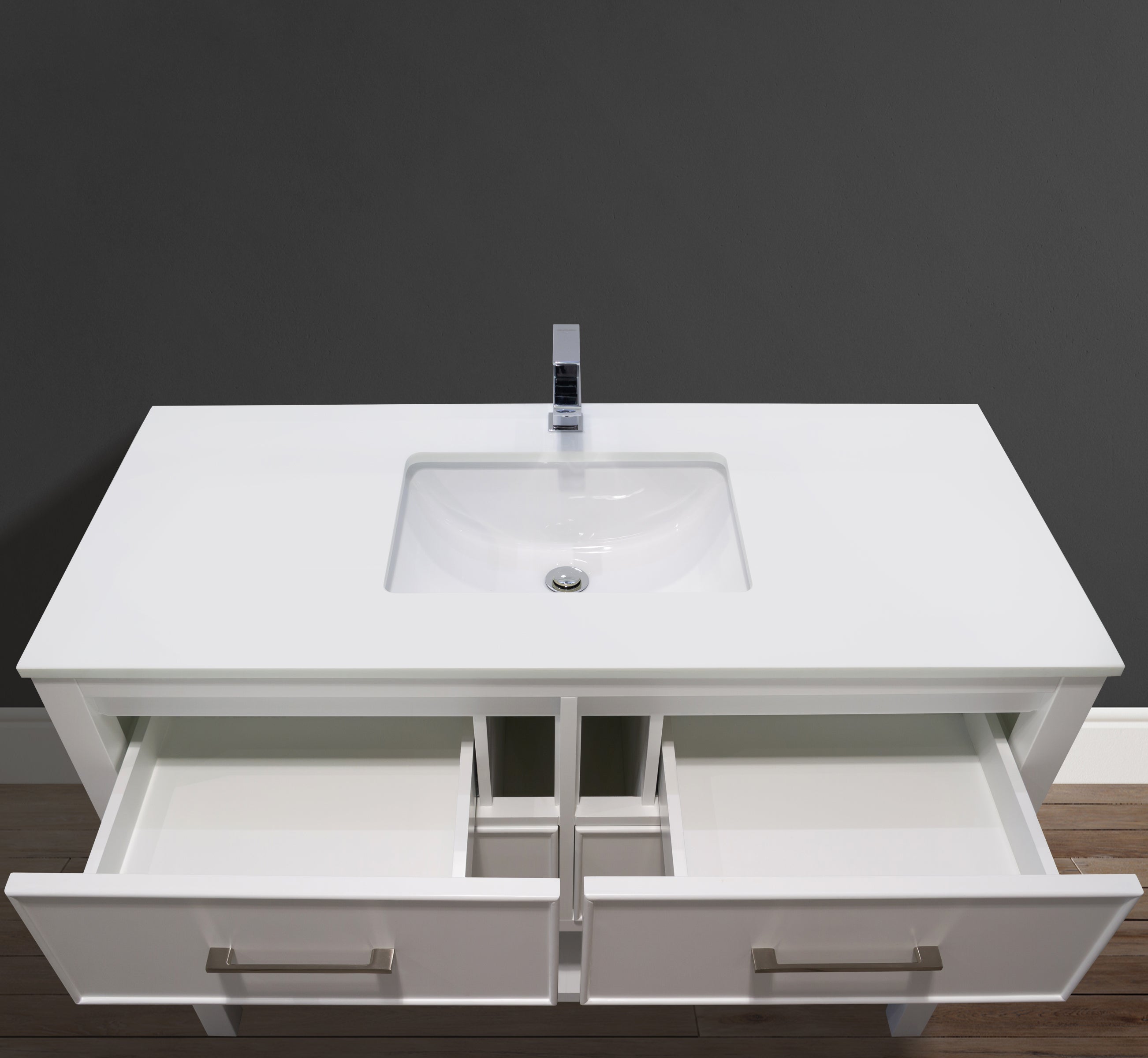 48" Open Bottom Transitional Vanity Without Countertop & Sink