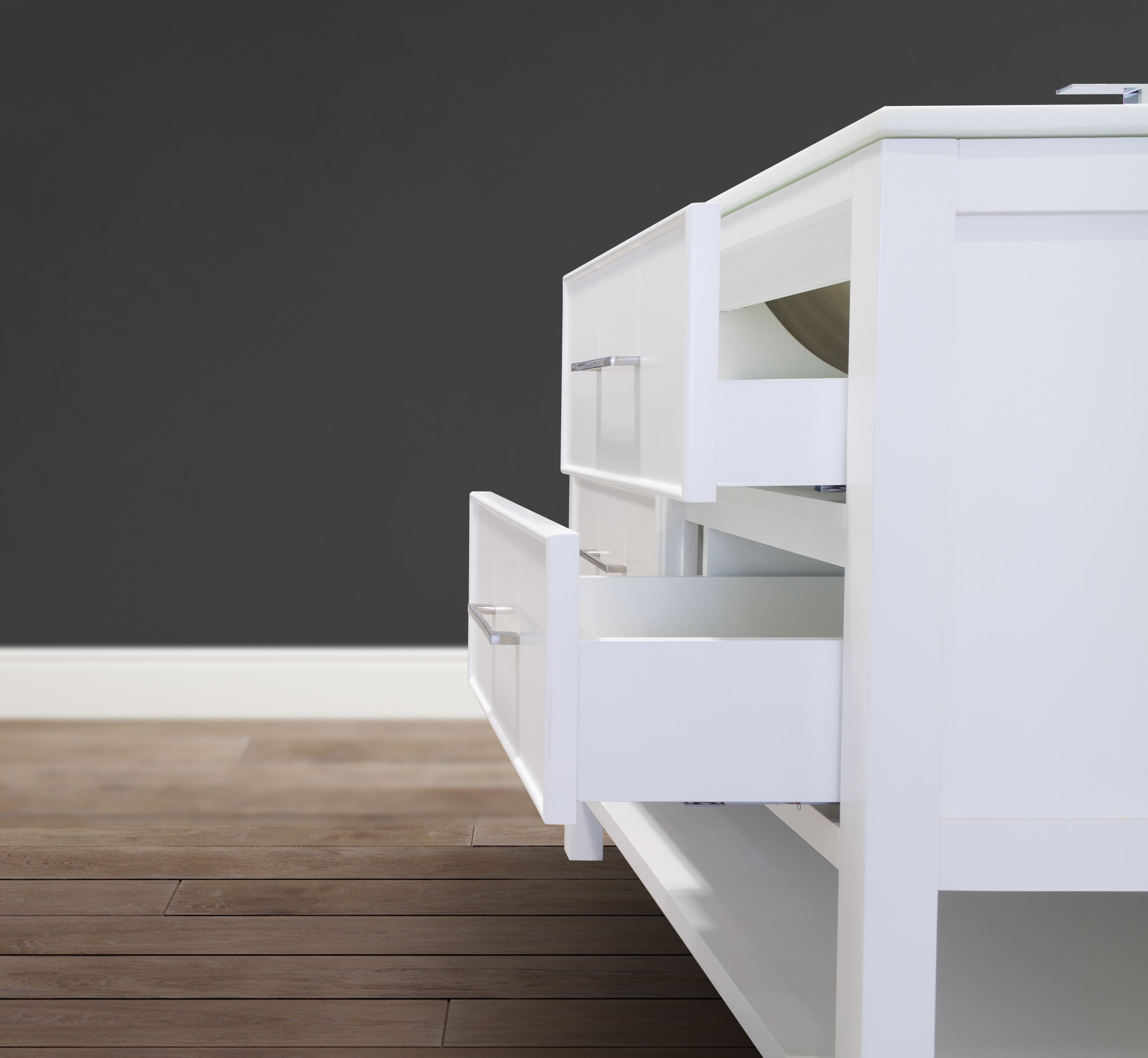 48" Open Bottom Transitional Vanity Without Countertop & Sink