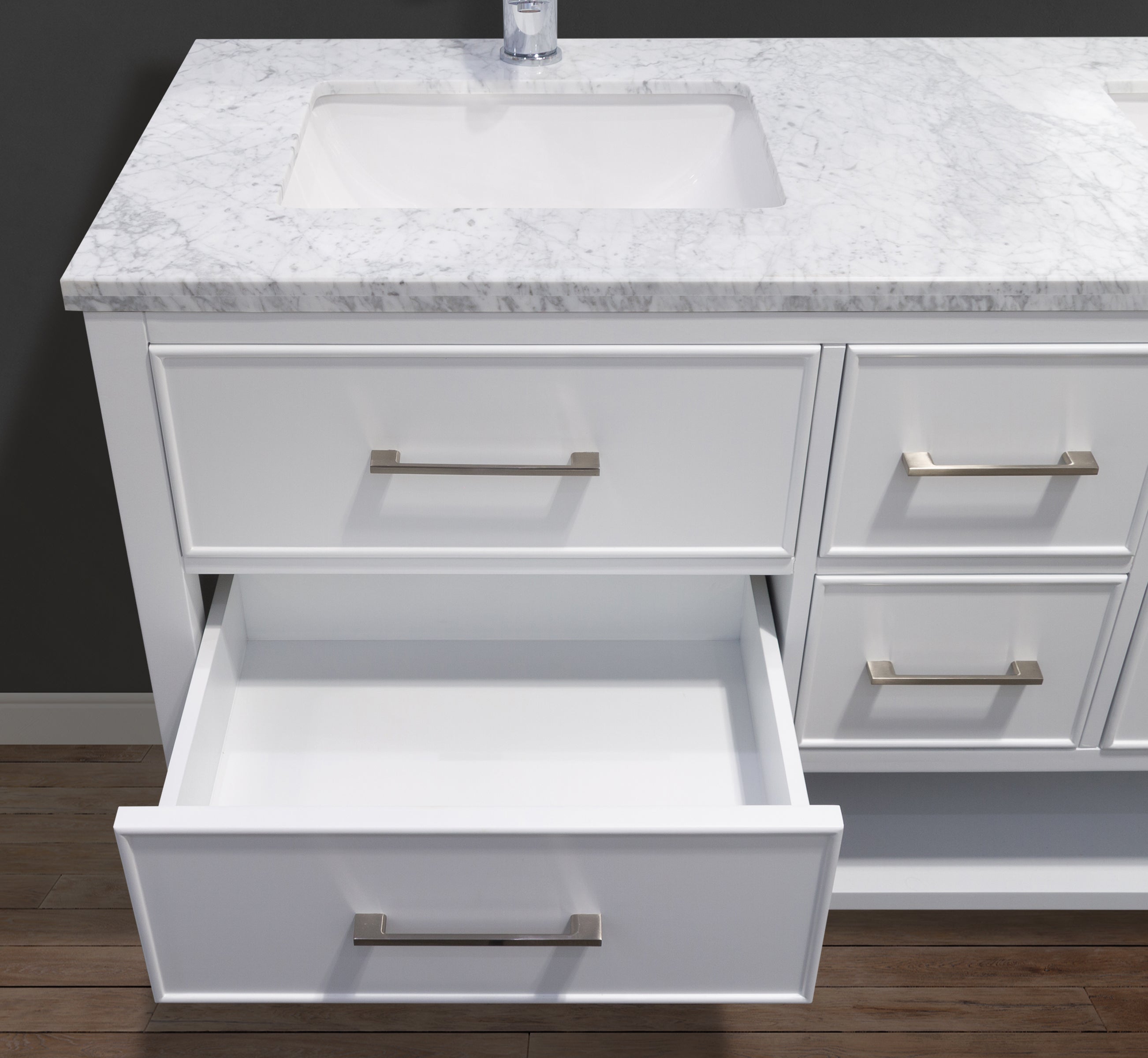 Meuble-lavabo transitionnel ouvert de 60 po sans comptoir