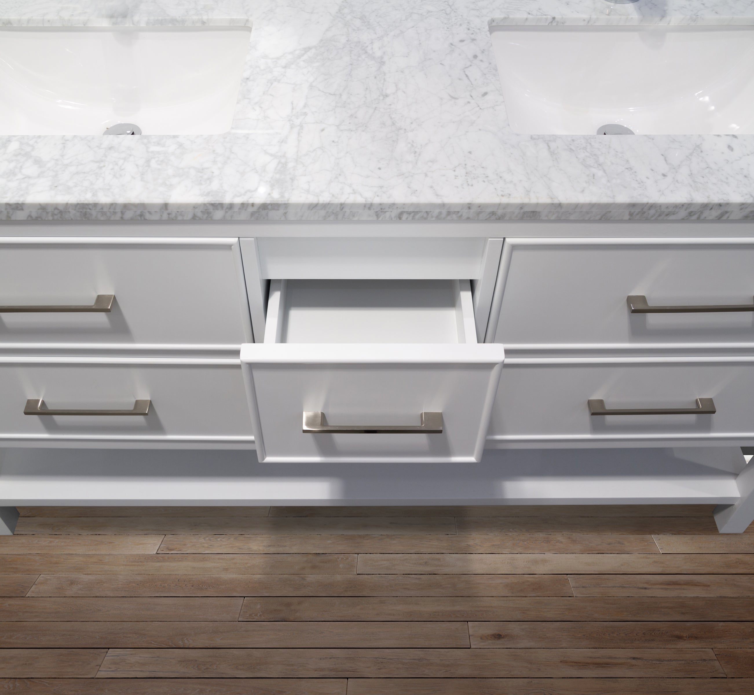Meuble-lavabo transitionnel ouvert de 60 po sans comptoir
