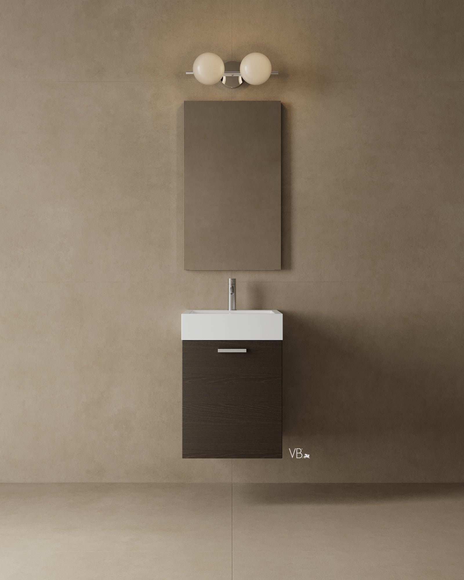 18" Wall-Mounted Modern Melamine Vanity