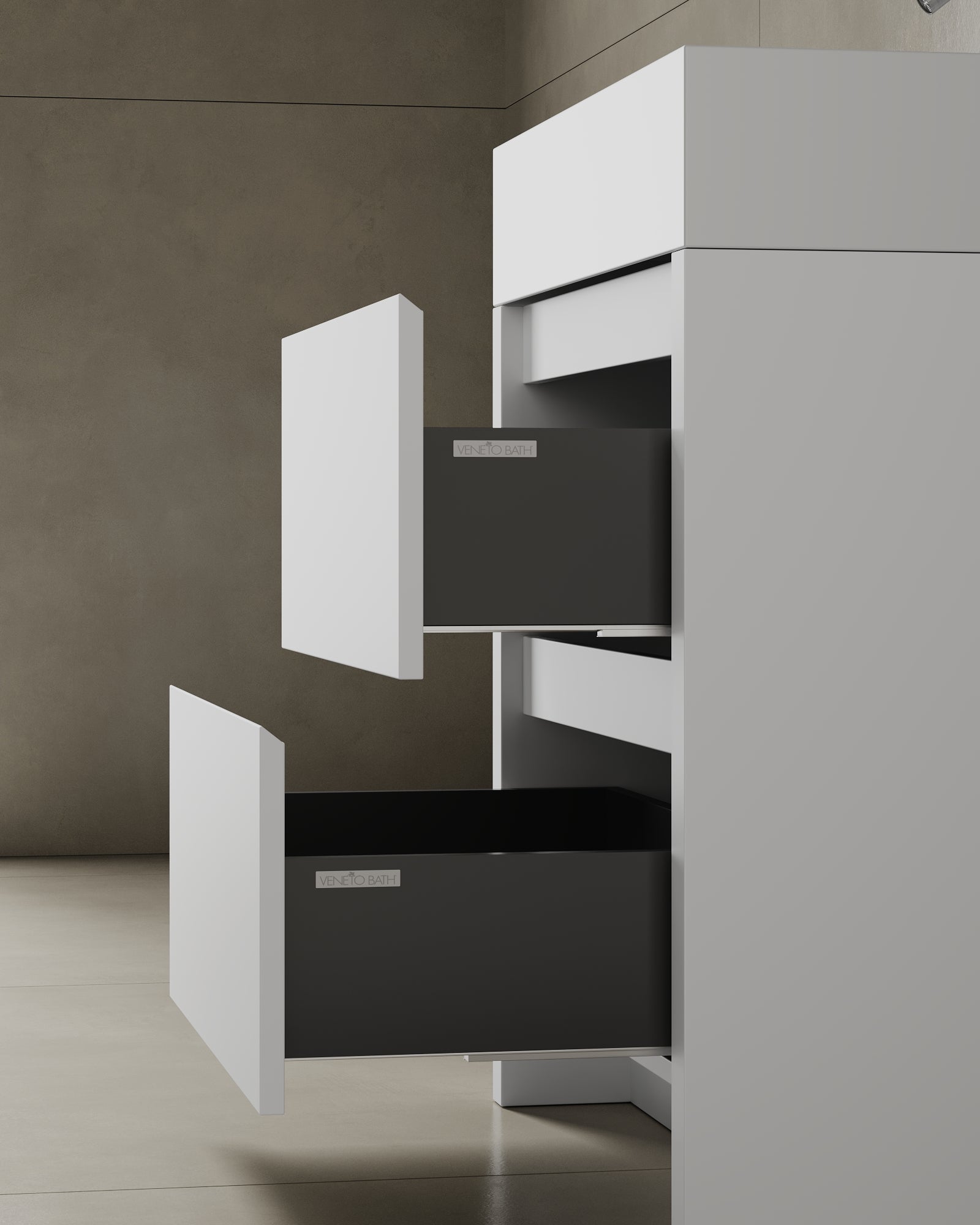 28" Freestanding Melamine Vanity With Solid Surface Basin