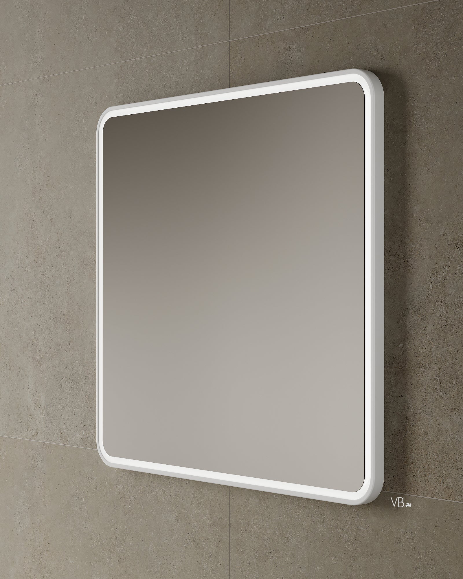 Miroir à bords arrondis Istone avec cadre à DEL de 24 po