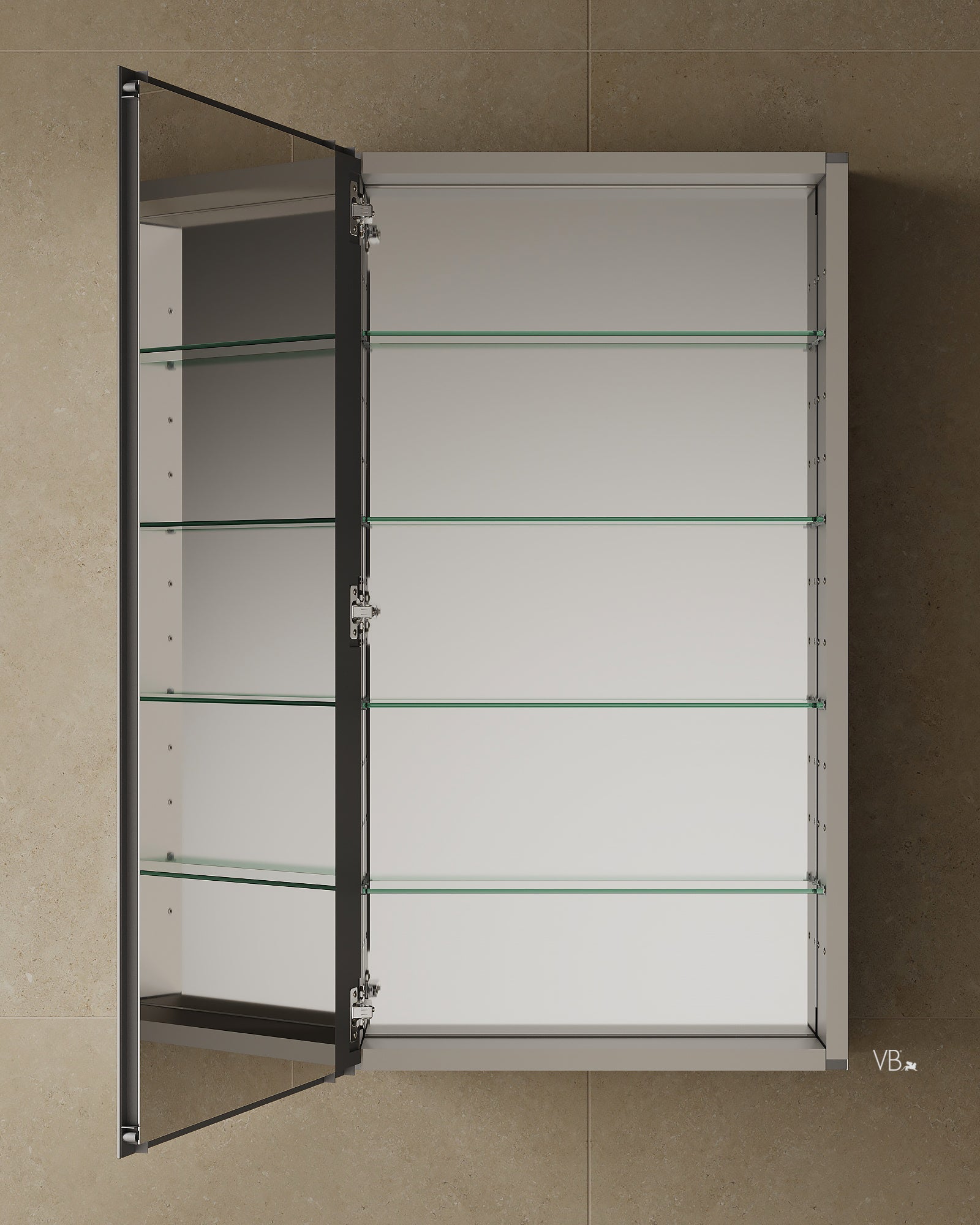 Armoire à pharmacie entièrement en miroir de 20 po