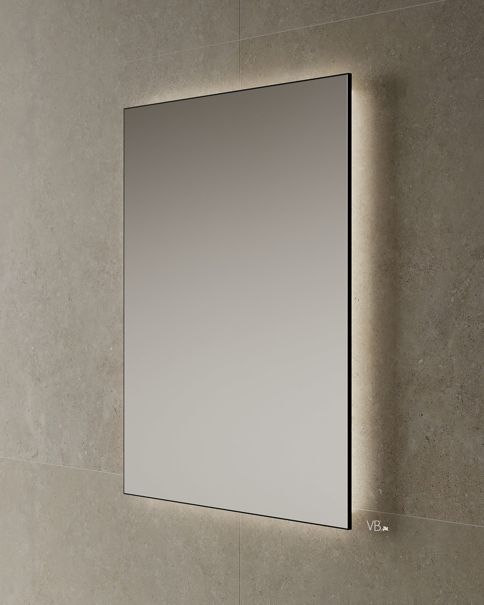 Miroir LED à cadre noir de 29 pouces