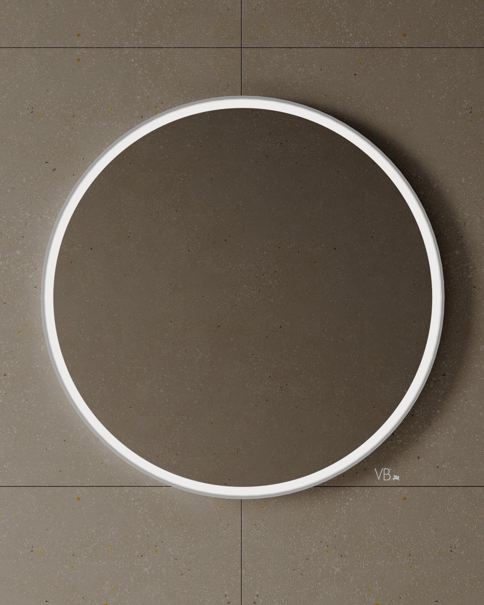 Miroir rond à LED sans cadre de 36 po