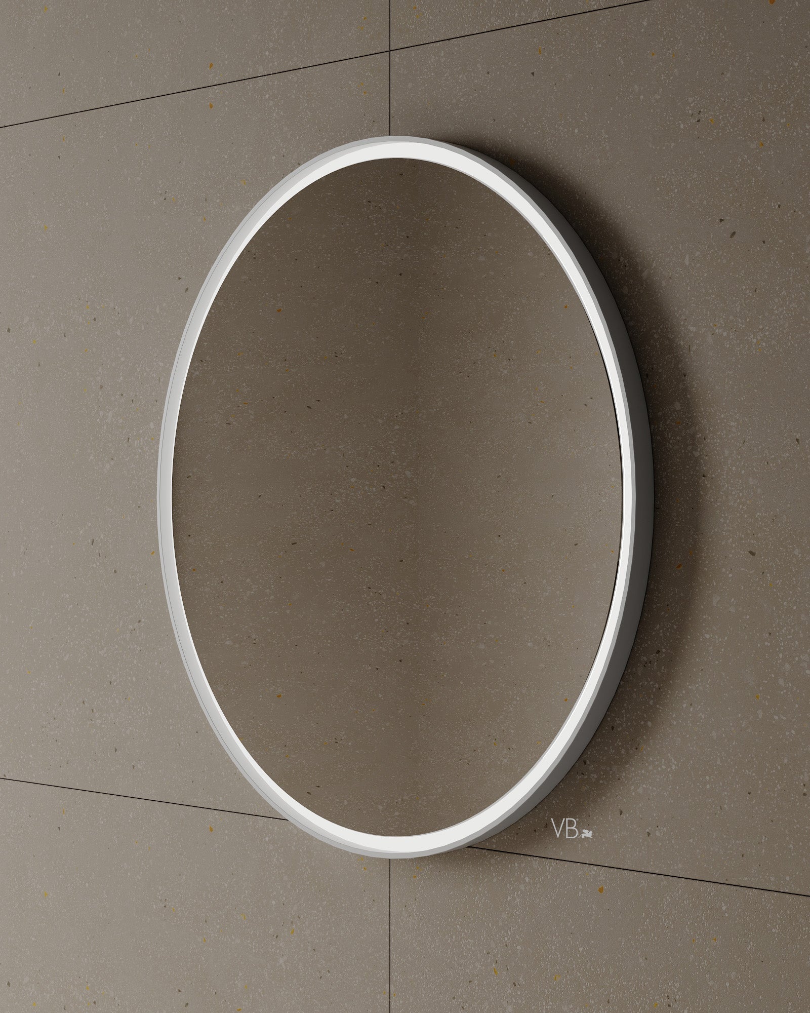 Miroir rond à LED sans cadre de 36 po