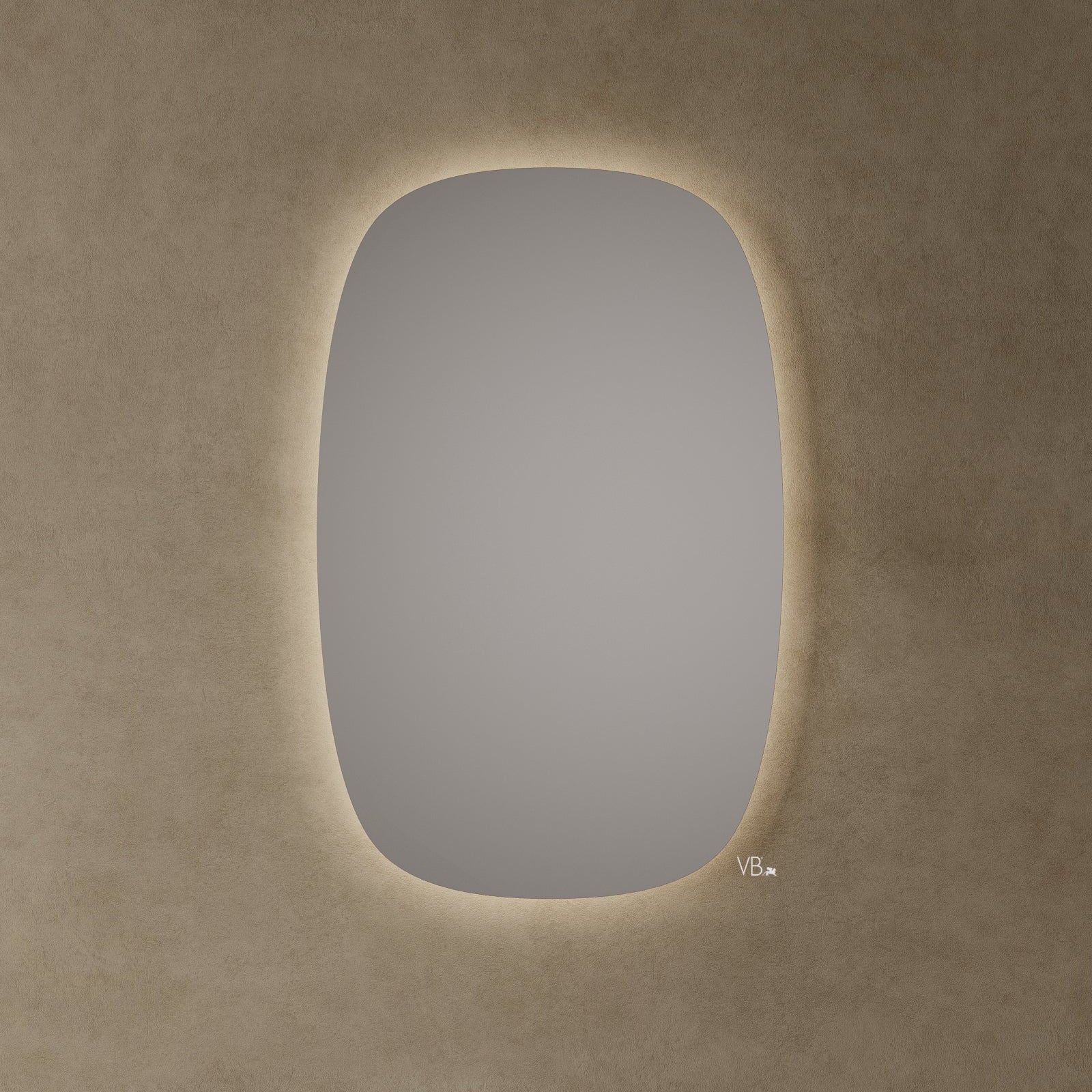 24" Frameless Oval LED Mirror