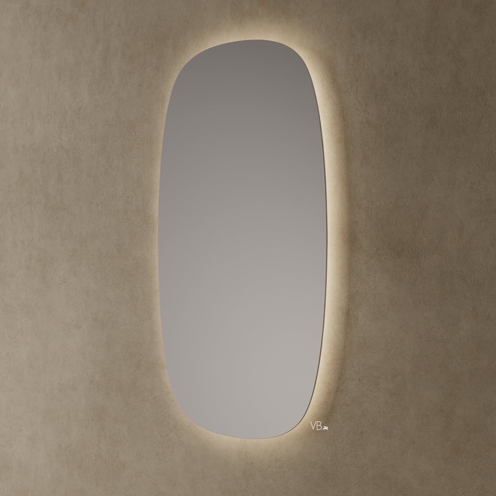 24" Frameless Oval LED Mirror