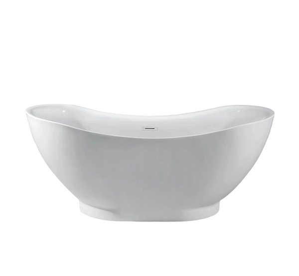 67" Rounded Acrylic Surface Freestanding Bathtub
