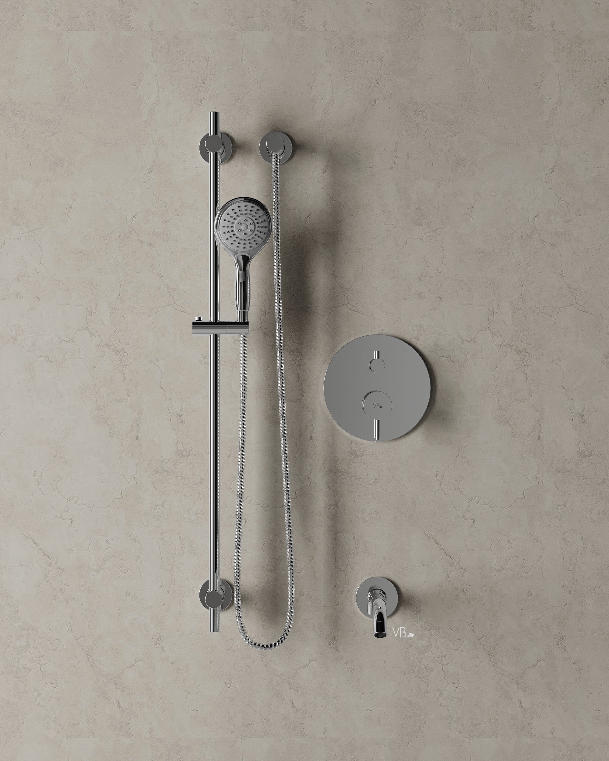 Ensemble de bain-douche Veneto 12 Chrome