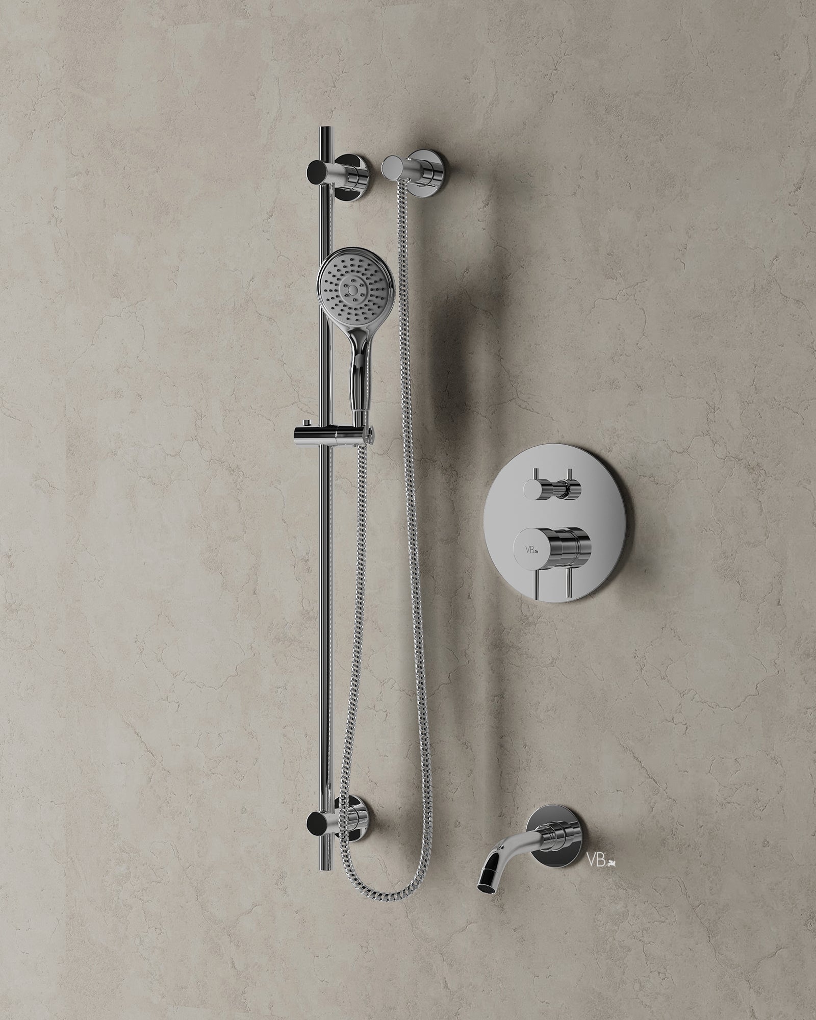 Ensemble de bain-douche Veneto 12 Chrome