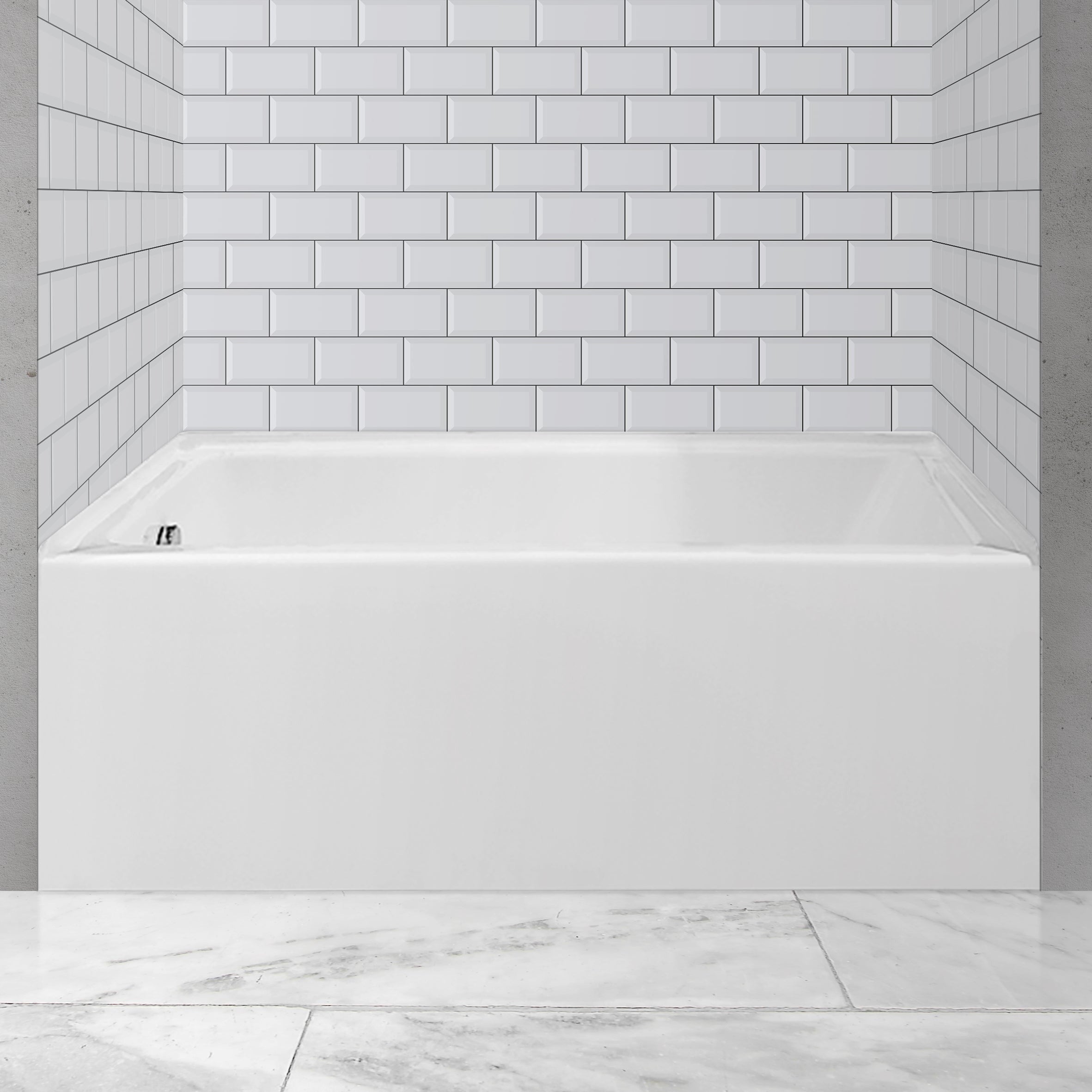 BT 721 Acrylic Alcove Bathtub #drain configuration_left-sided