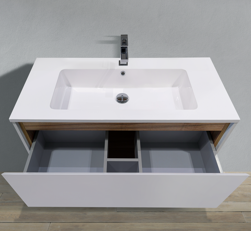 MC 1000H basin view with U-shaped drawer open