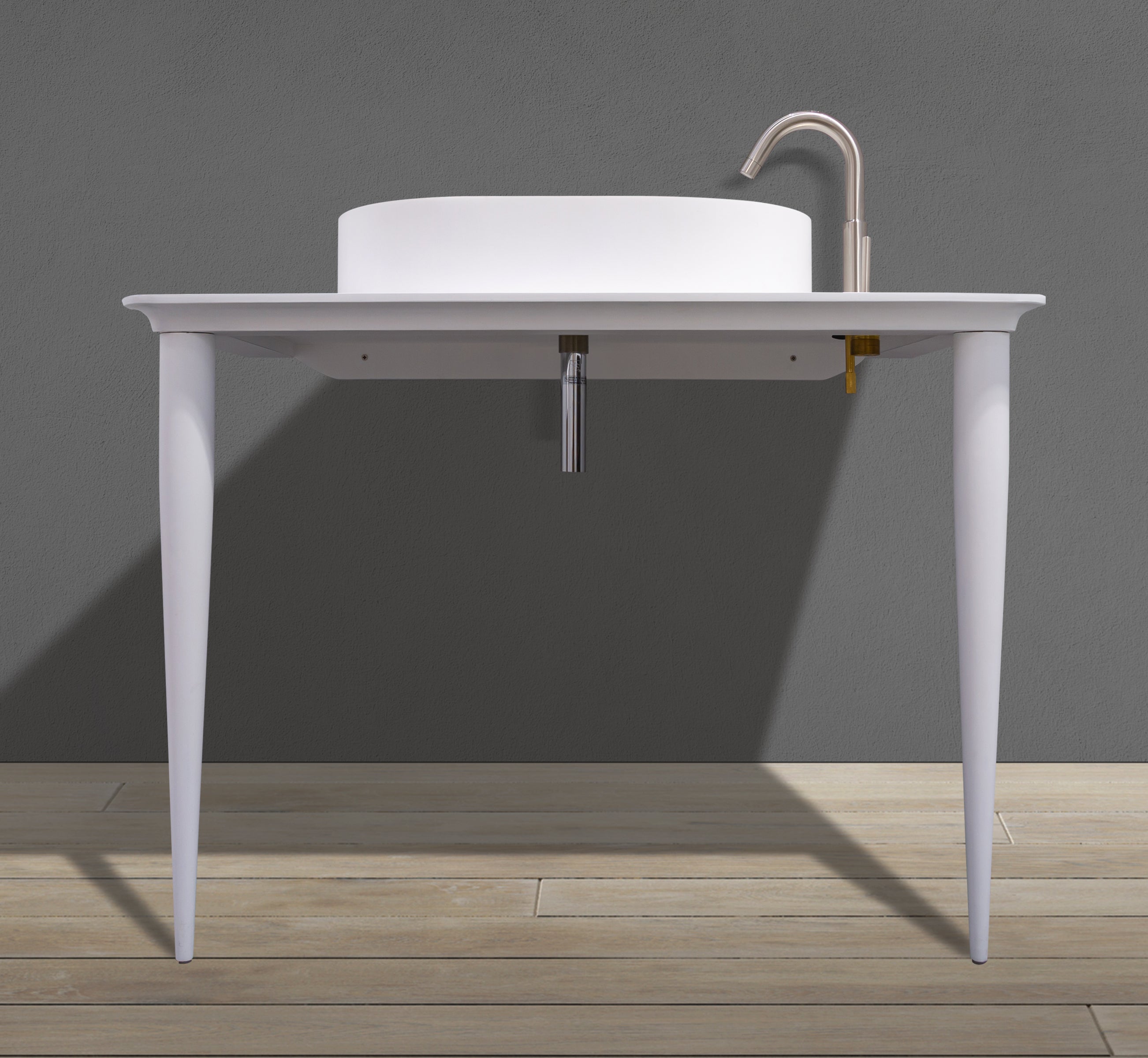 MC 2605 bottom view with pop up drain view