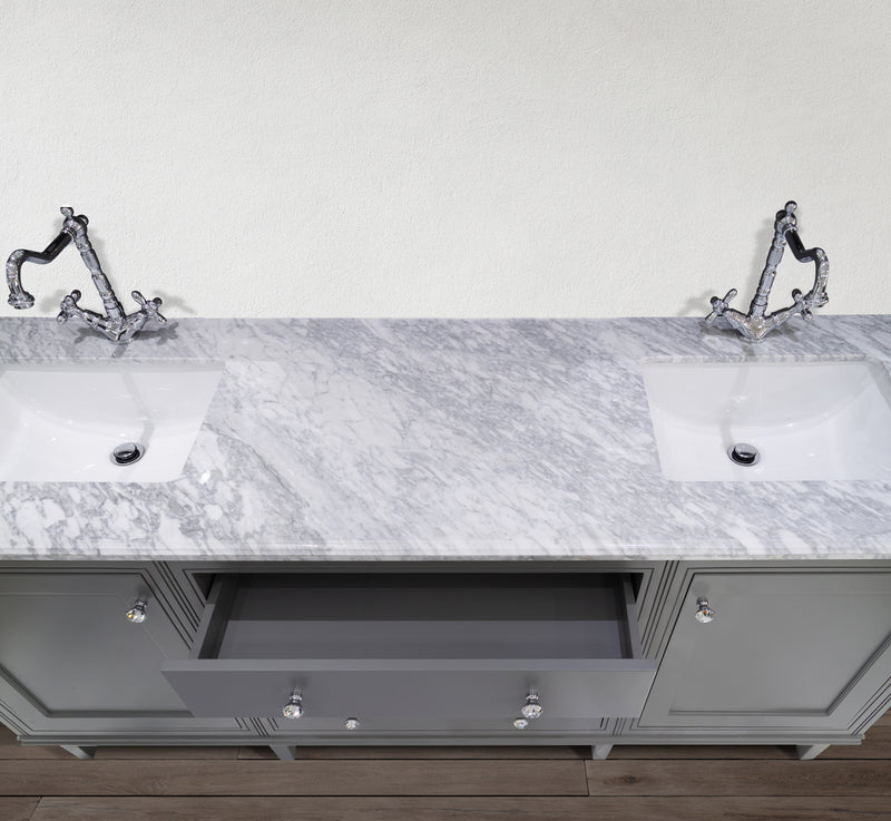 MC 4005-72 top basin view with middle drawer