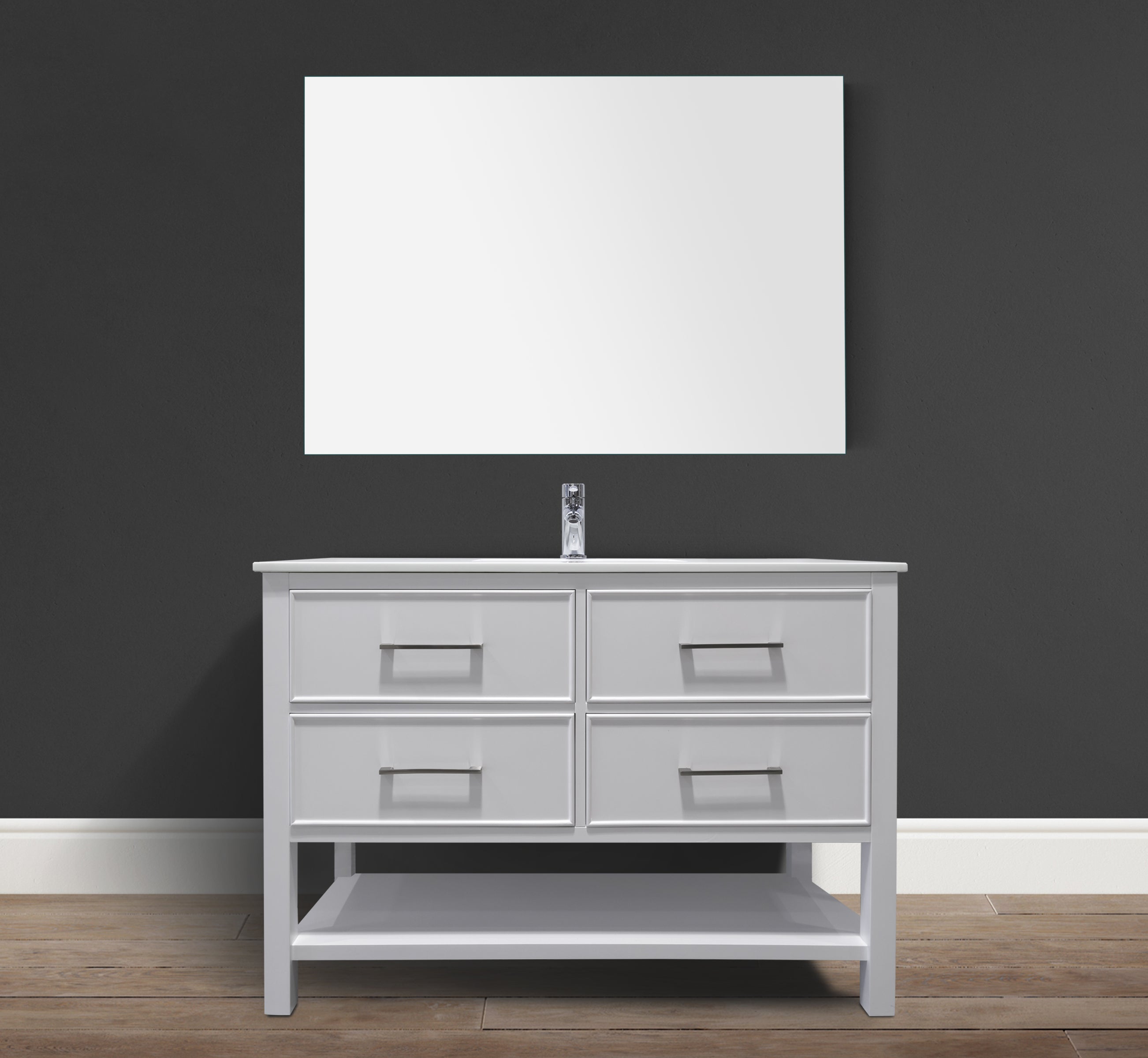 MC 418-48 front view in white finish #color_white