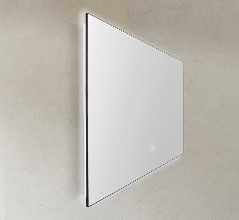 MR 1200AM - 47" Black Framed LED Bathroom Vanity Mirror
