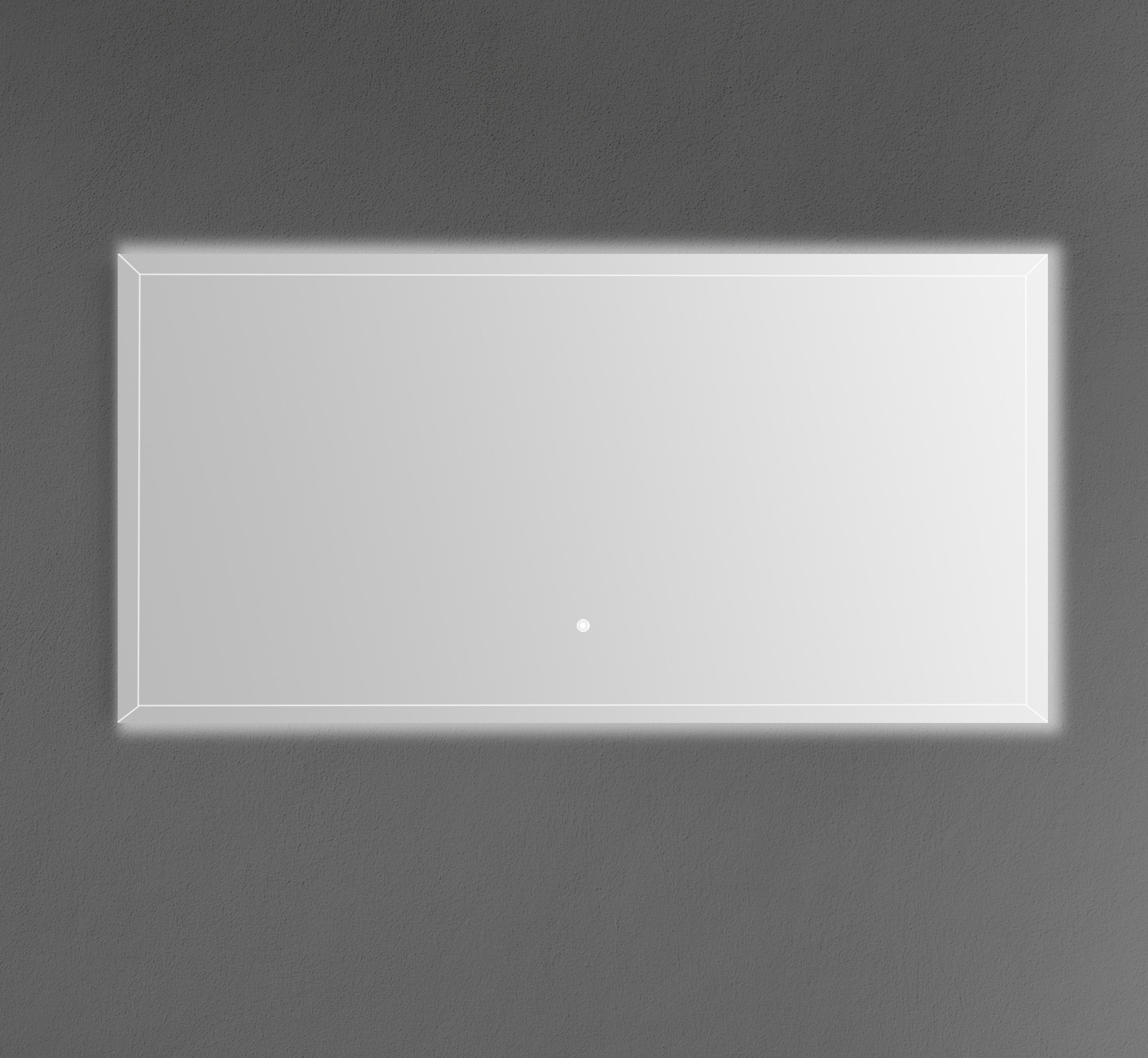 MR 1500FS front view underlit LED mirror with bevel