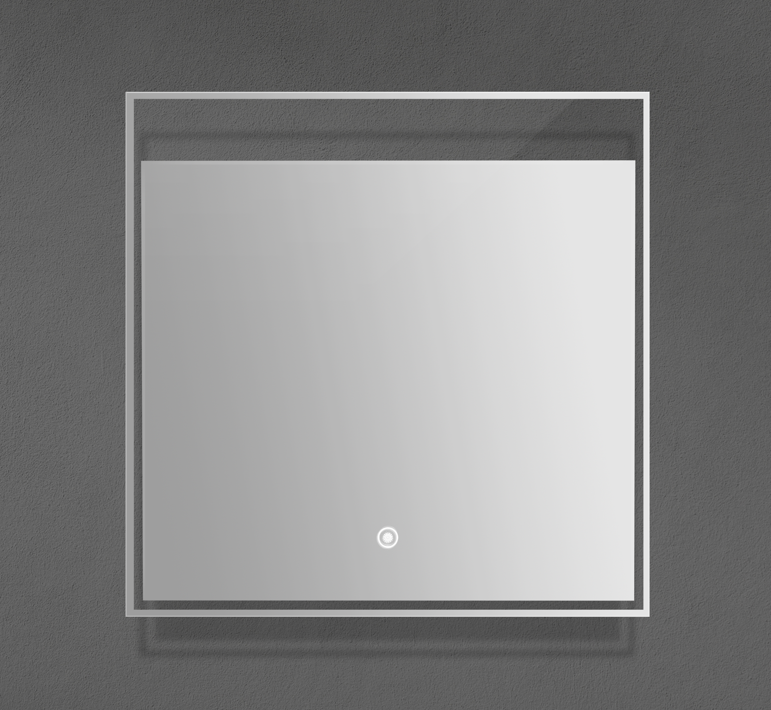 Miroir à DEL 24" x 24" avec cadre en aluminium