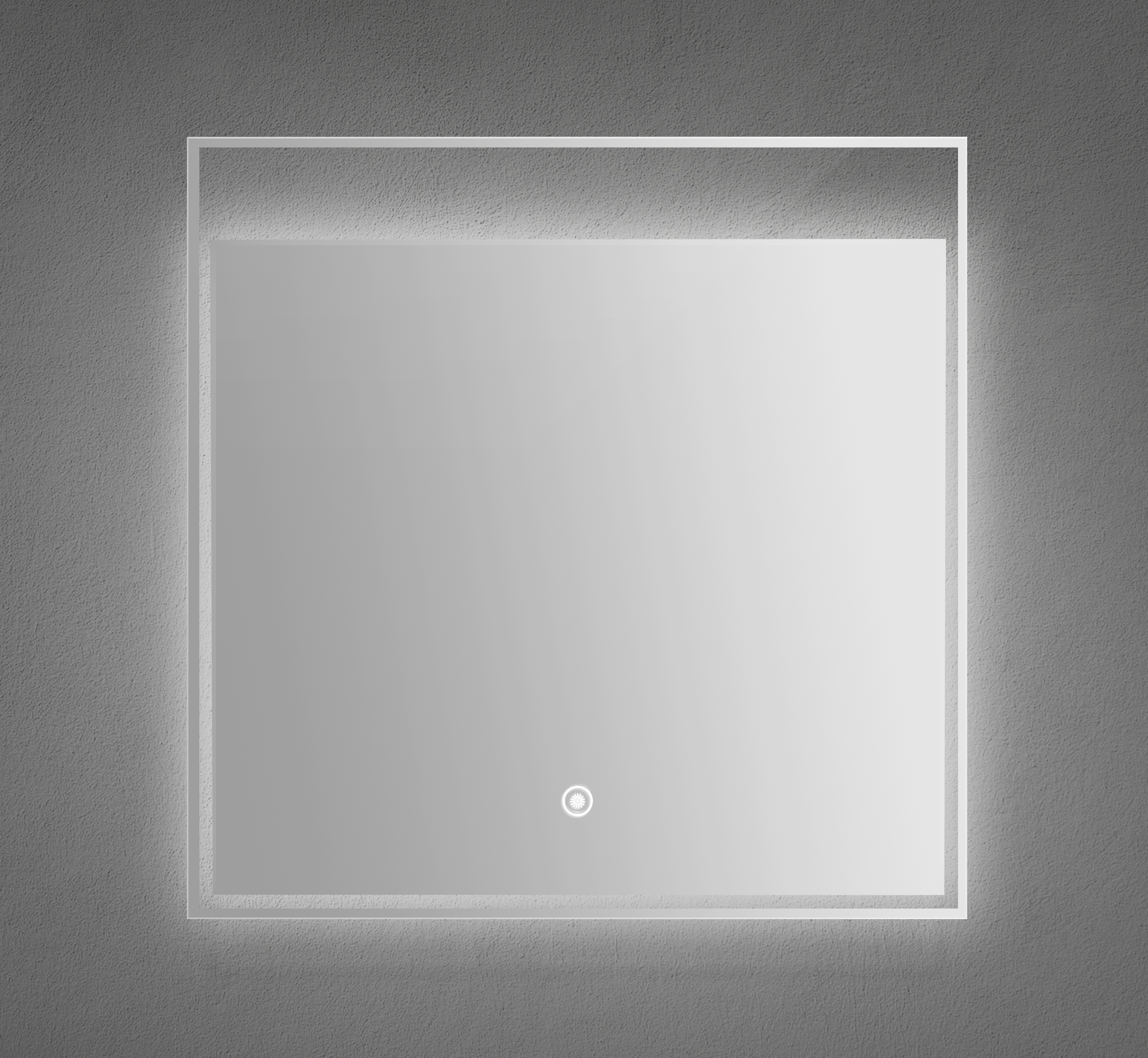 Miroir à DEL 24" x 24" avec cadre en aluminium