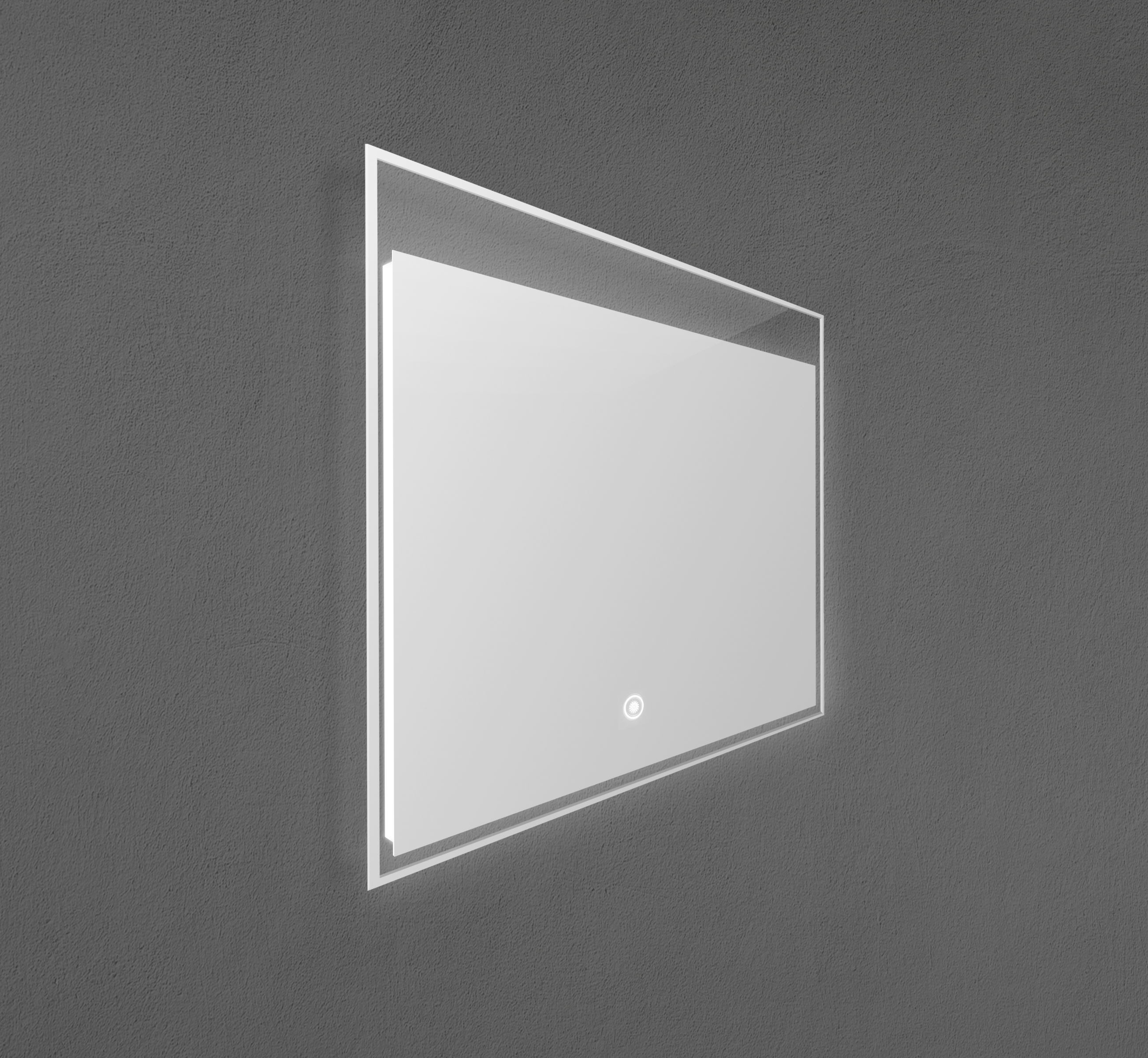 Miroir à DEL 24" x 24" avec cadre en aluminium