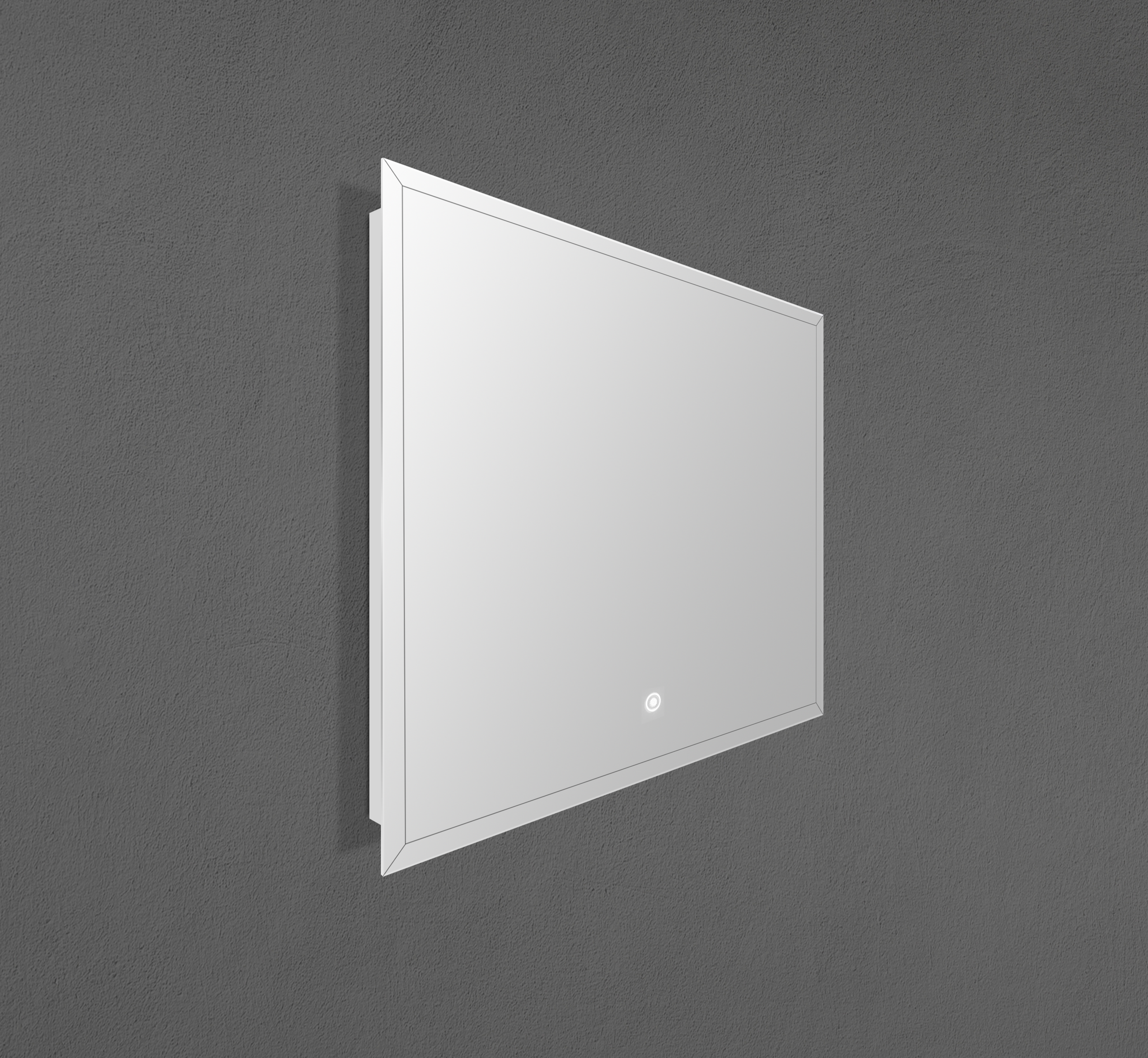 Miroir biseauté à DEL de 36" x 30"