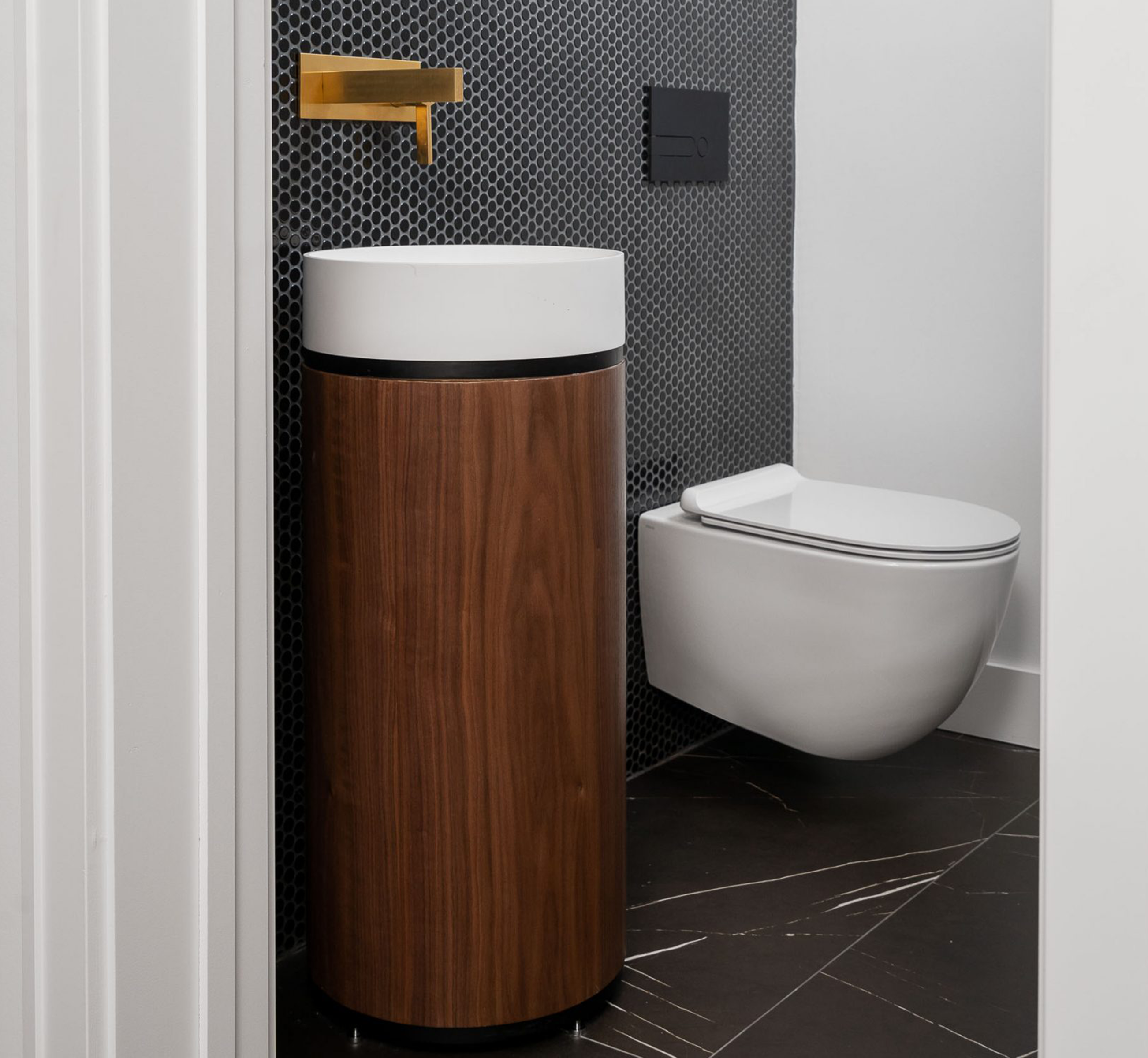 BA 376 walnut pedestal basin #color_pedestal