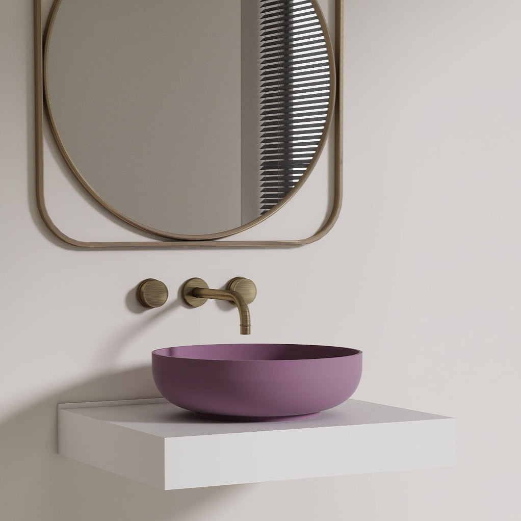 16" Round Bathroom Vessel Sink