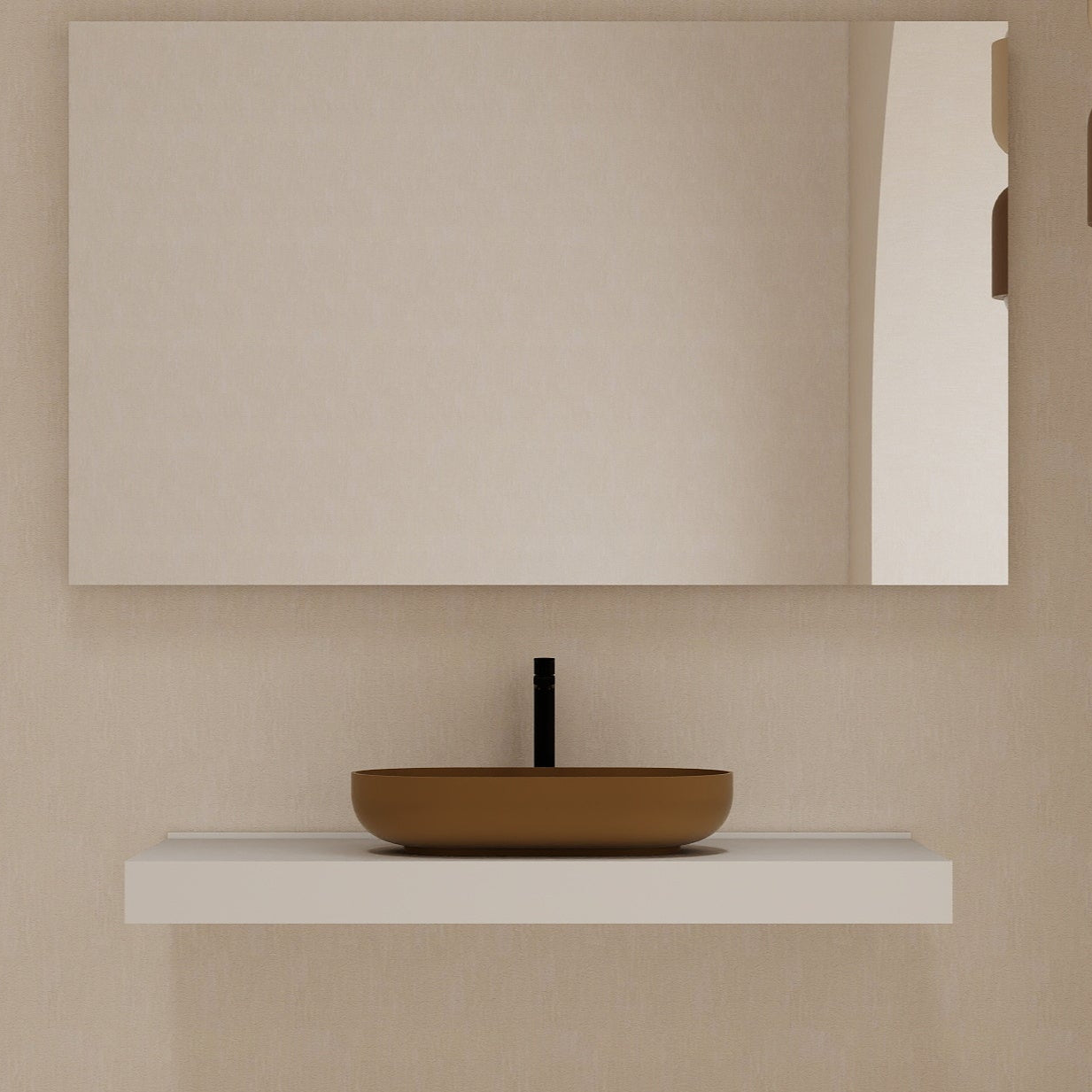 23" Oval Bathroom Vessel Sink