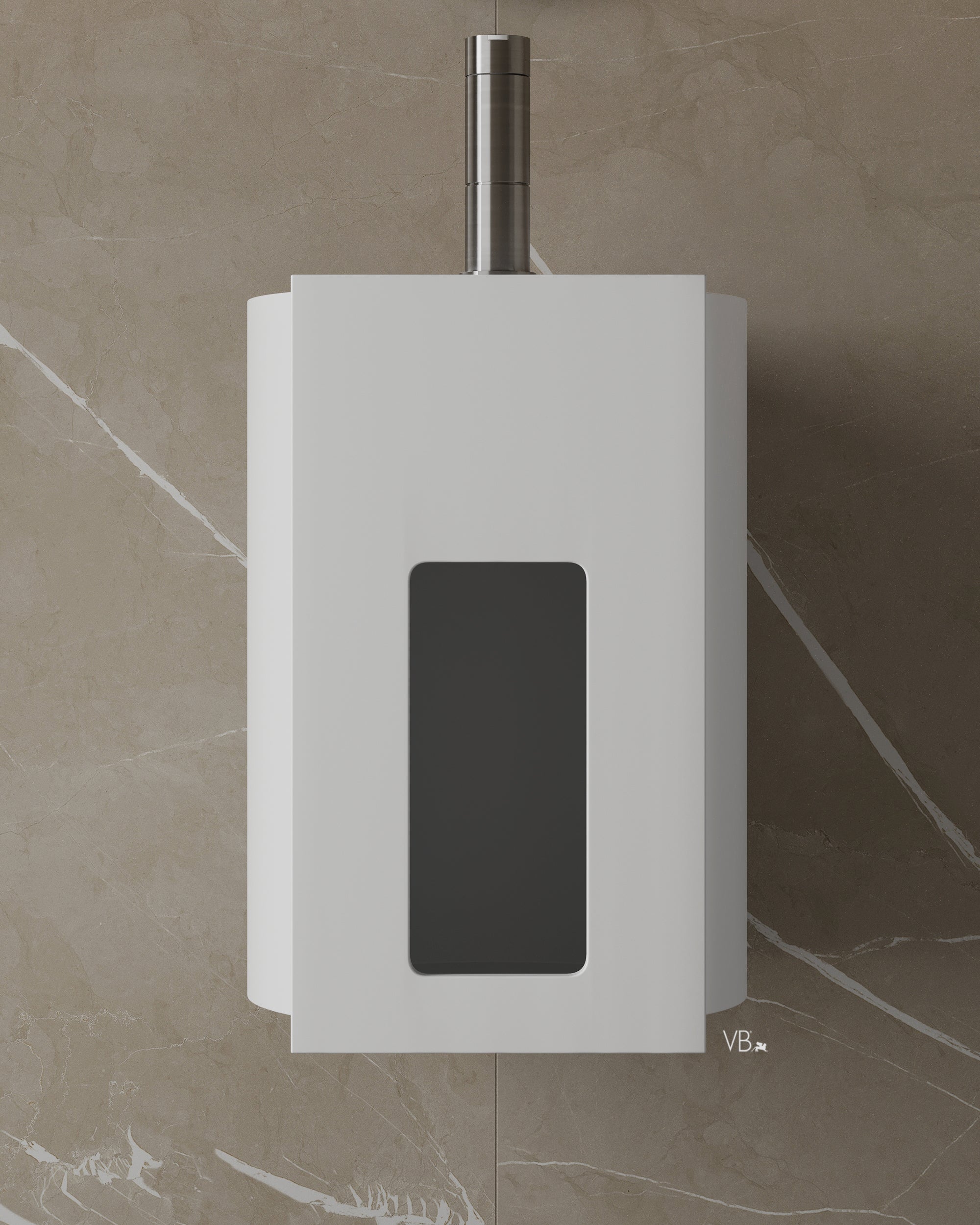 15" Wall-Mounted Round Solid Surface I-Stone Basin