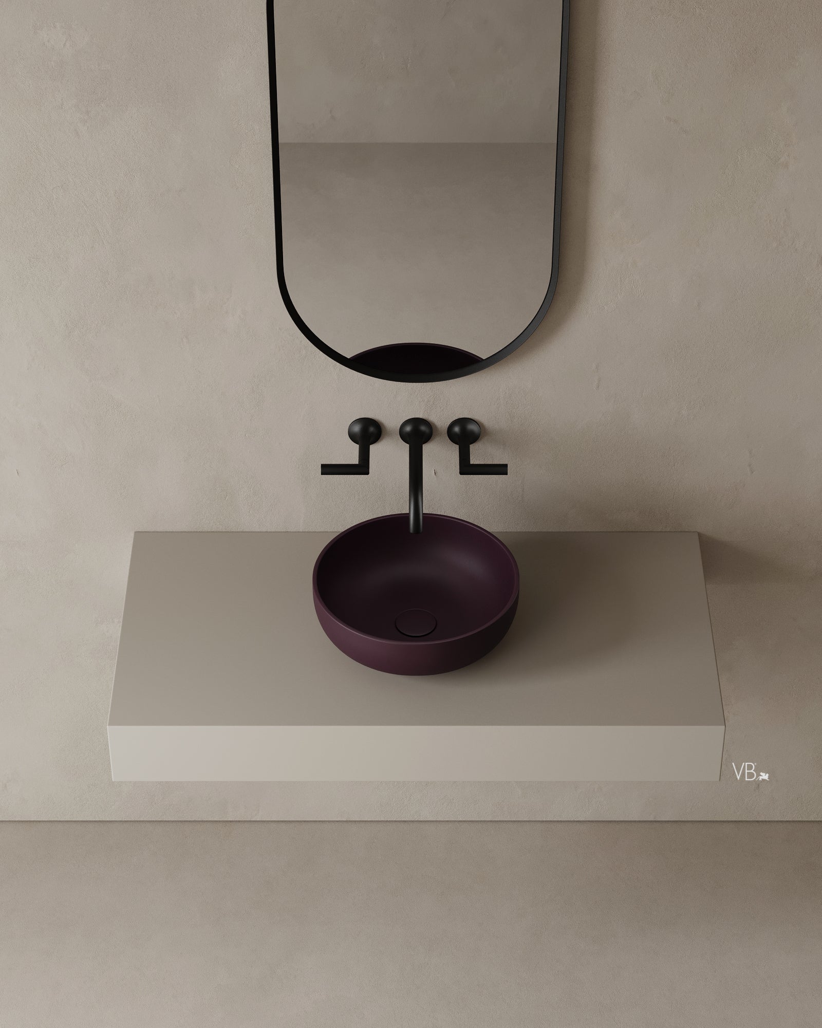 16" Round Bathroom Vessel Sink