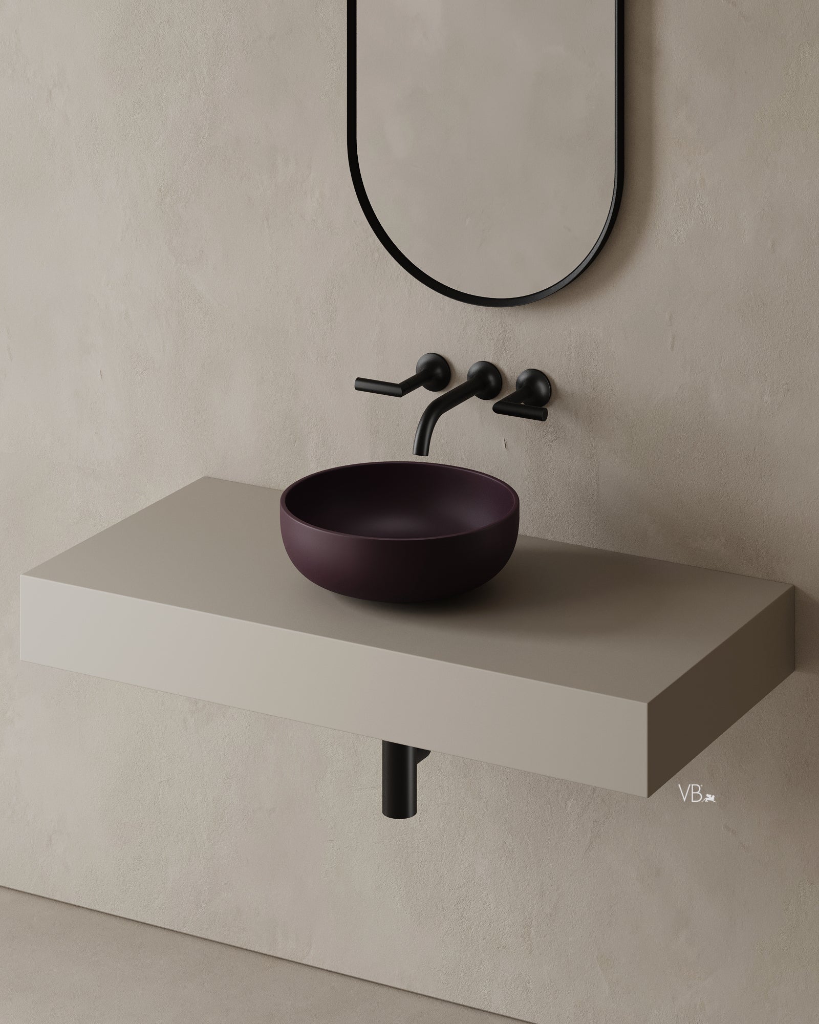 16" Round Bathroom Vessel Sink