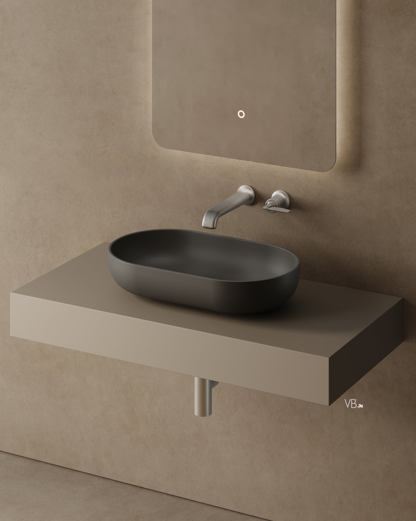 23" Oval Bathroom Vessel Sink