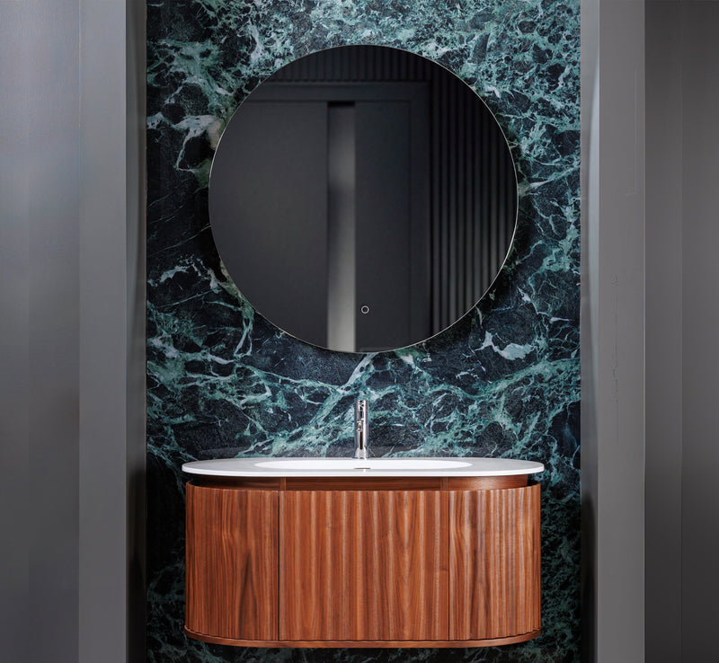 MC 1000FB-W - 39" Walnut Single Sink Bathroom Vanity with I-Stone Countertop Product Code: MC 1000FB-W