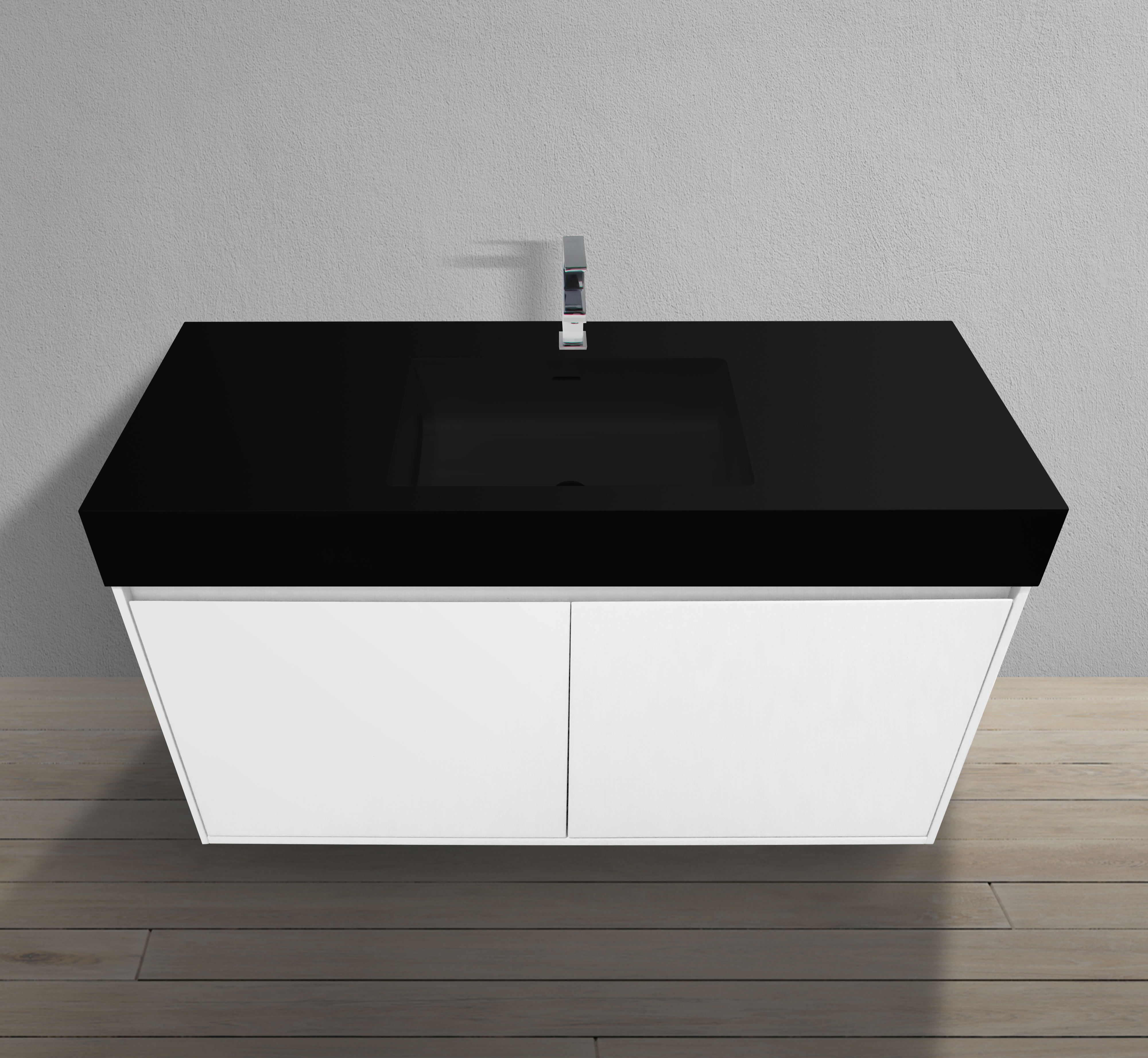 Meuble-lavabo flottant moderne à évier simple de 55 po