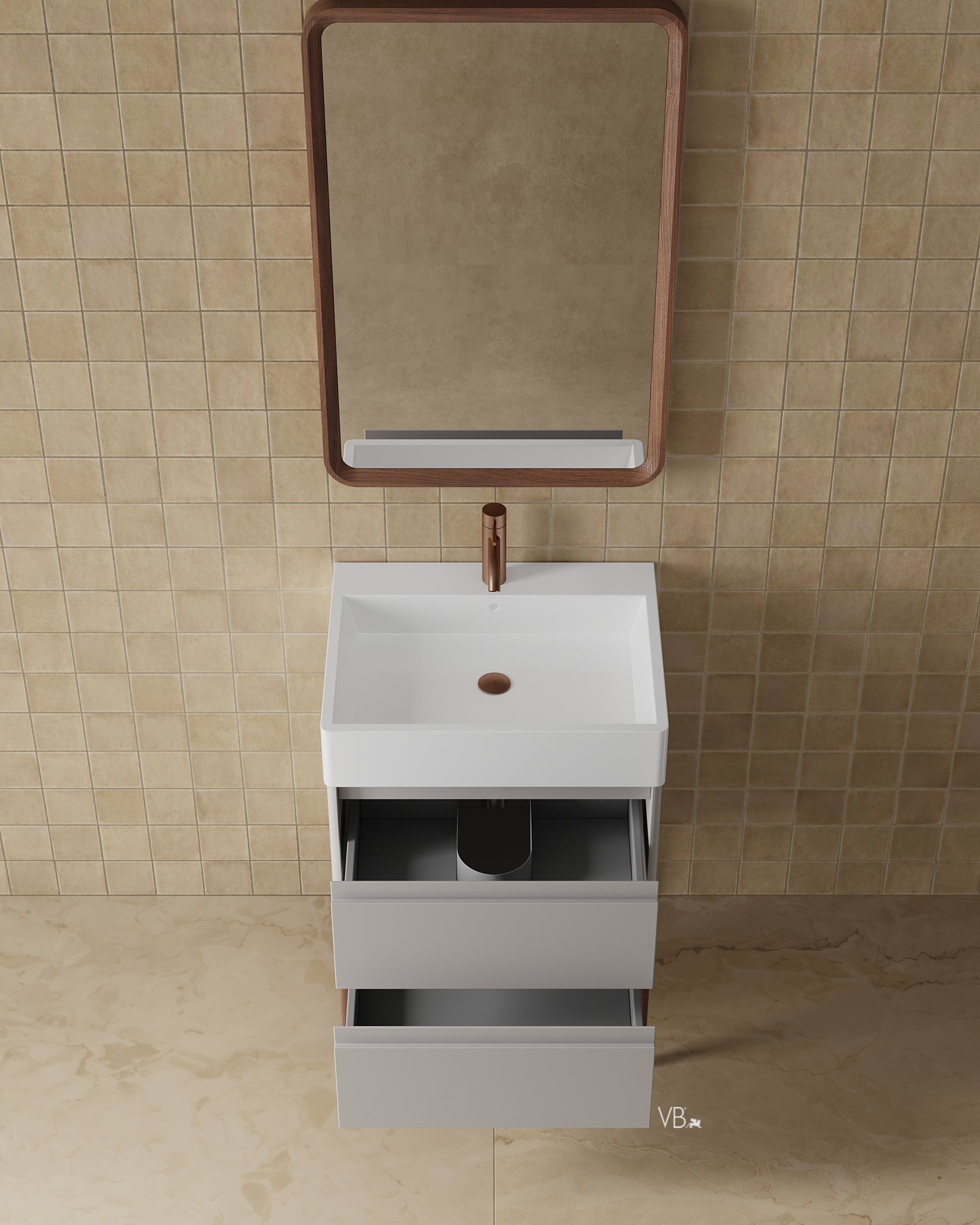 24" Freestanding Modern Single Sink Vanity
