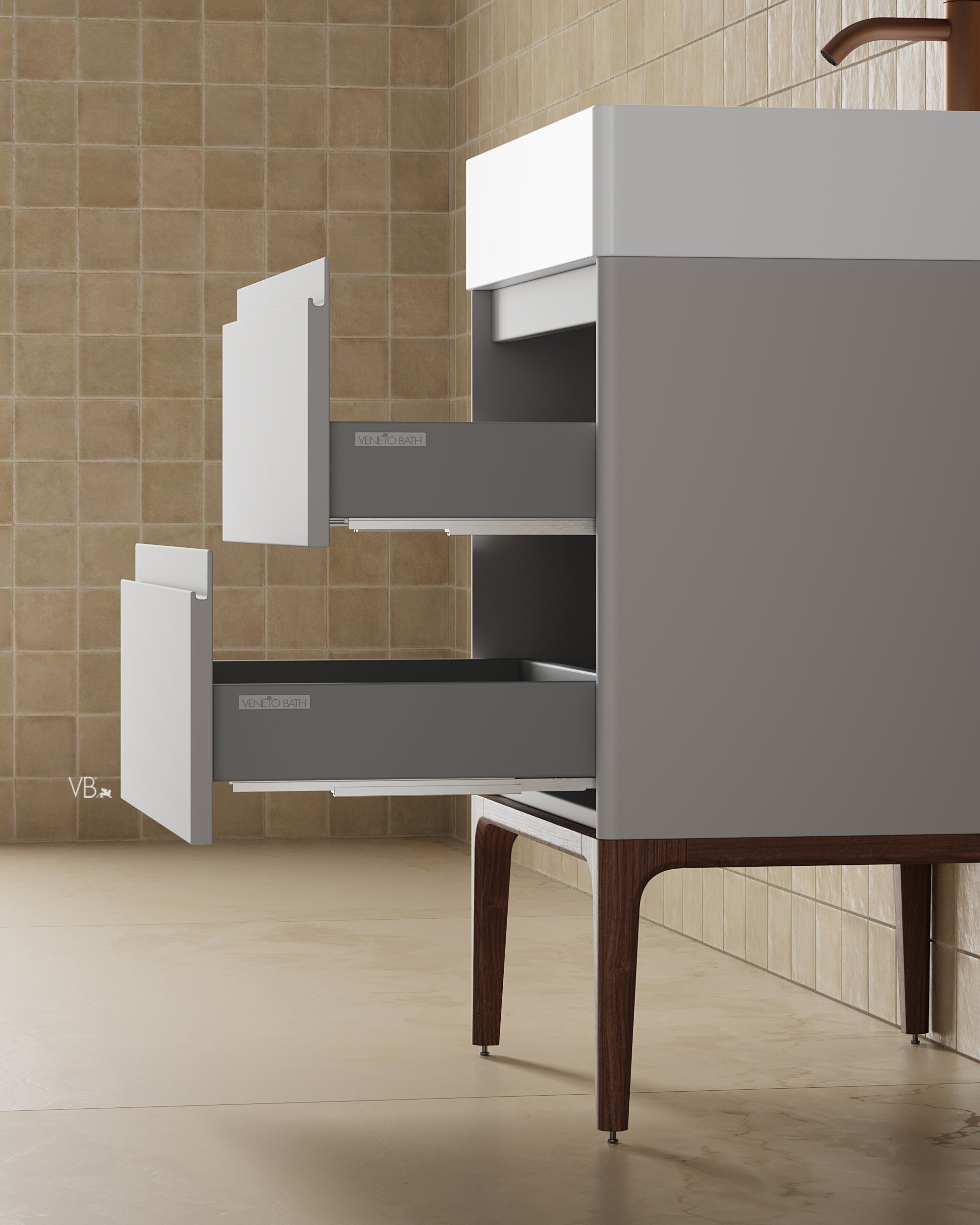 24" Freestanding Modern Single Sink Vanity